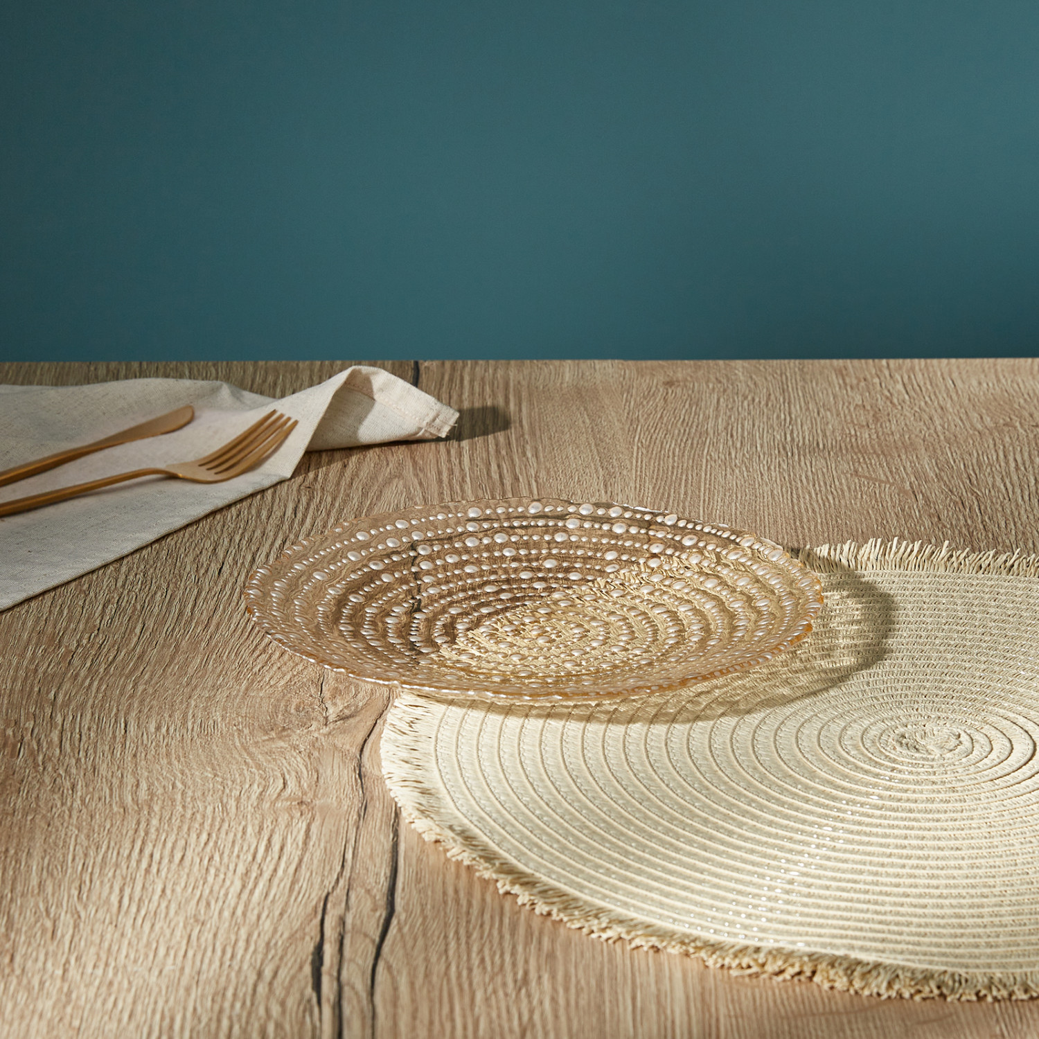 Тарелка Высокий прилив/Alta marea, песок - фото № 2