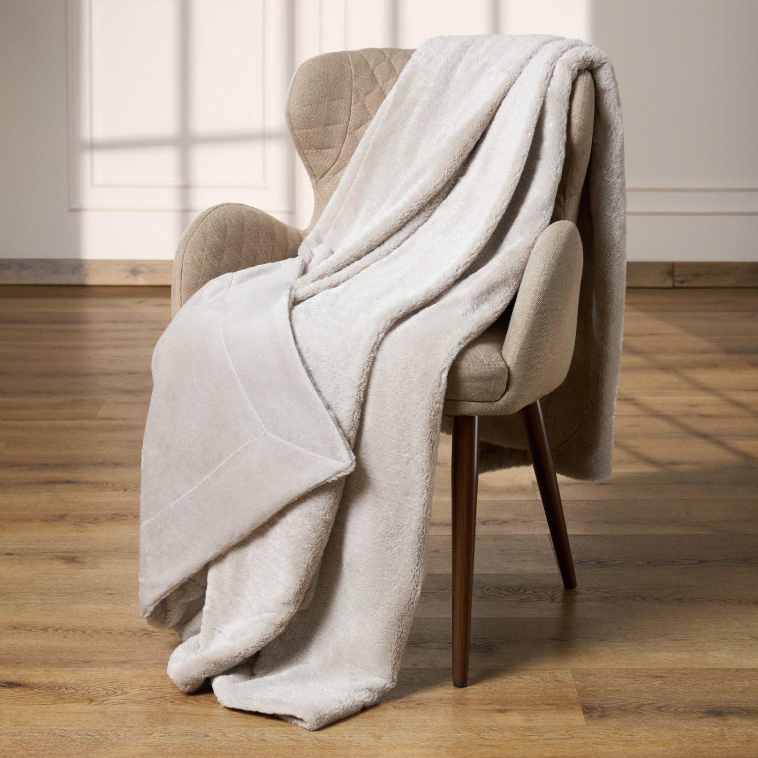 Плед Soft fur, серый - фото № 2