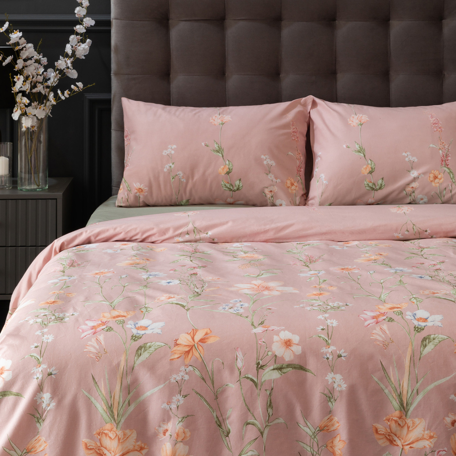 Постельное белье Melinda, розовое - фото № 3