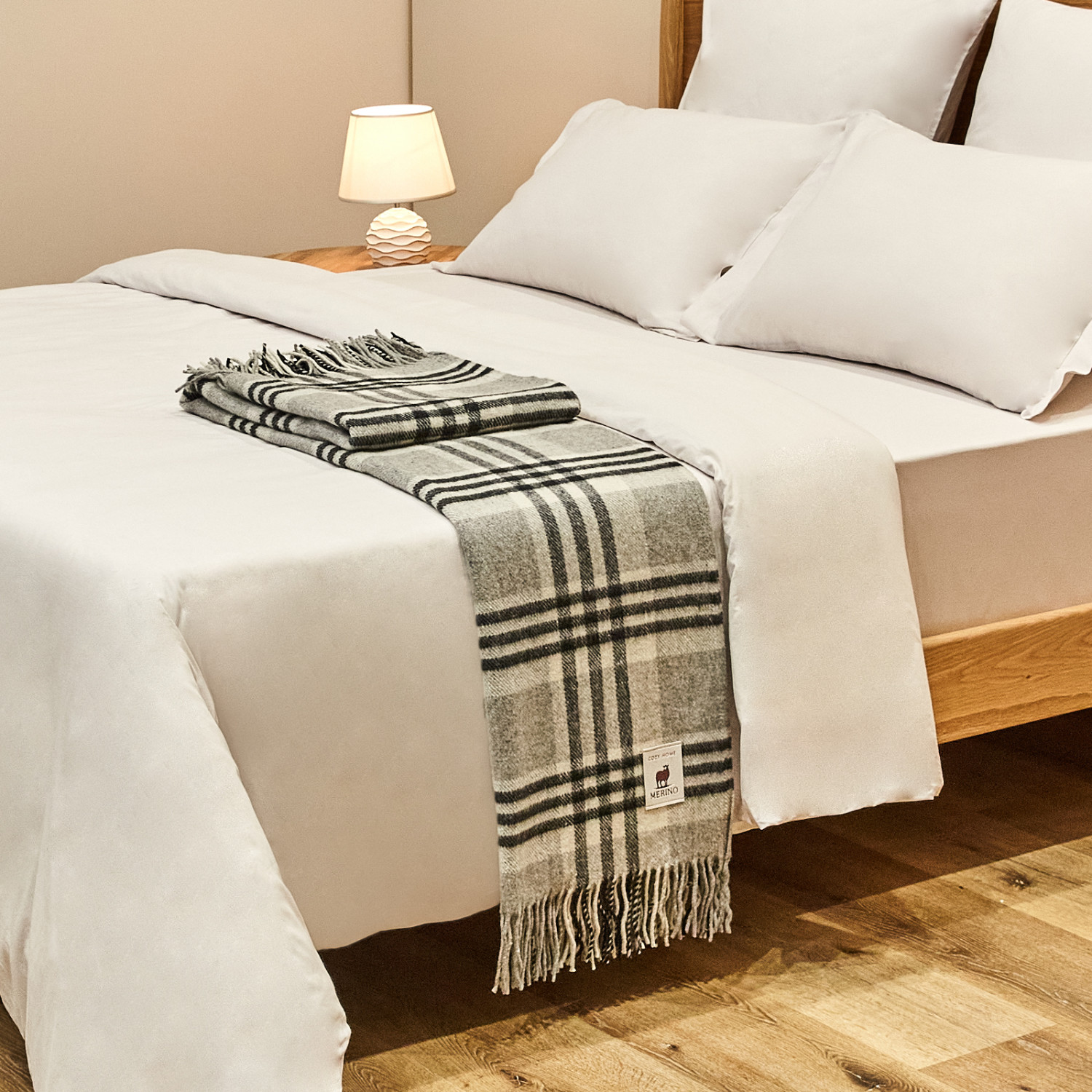 Плед Calore Premuroso, черно-белый - фото № 2