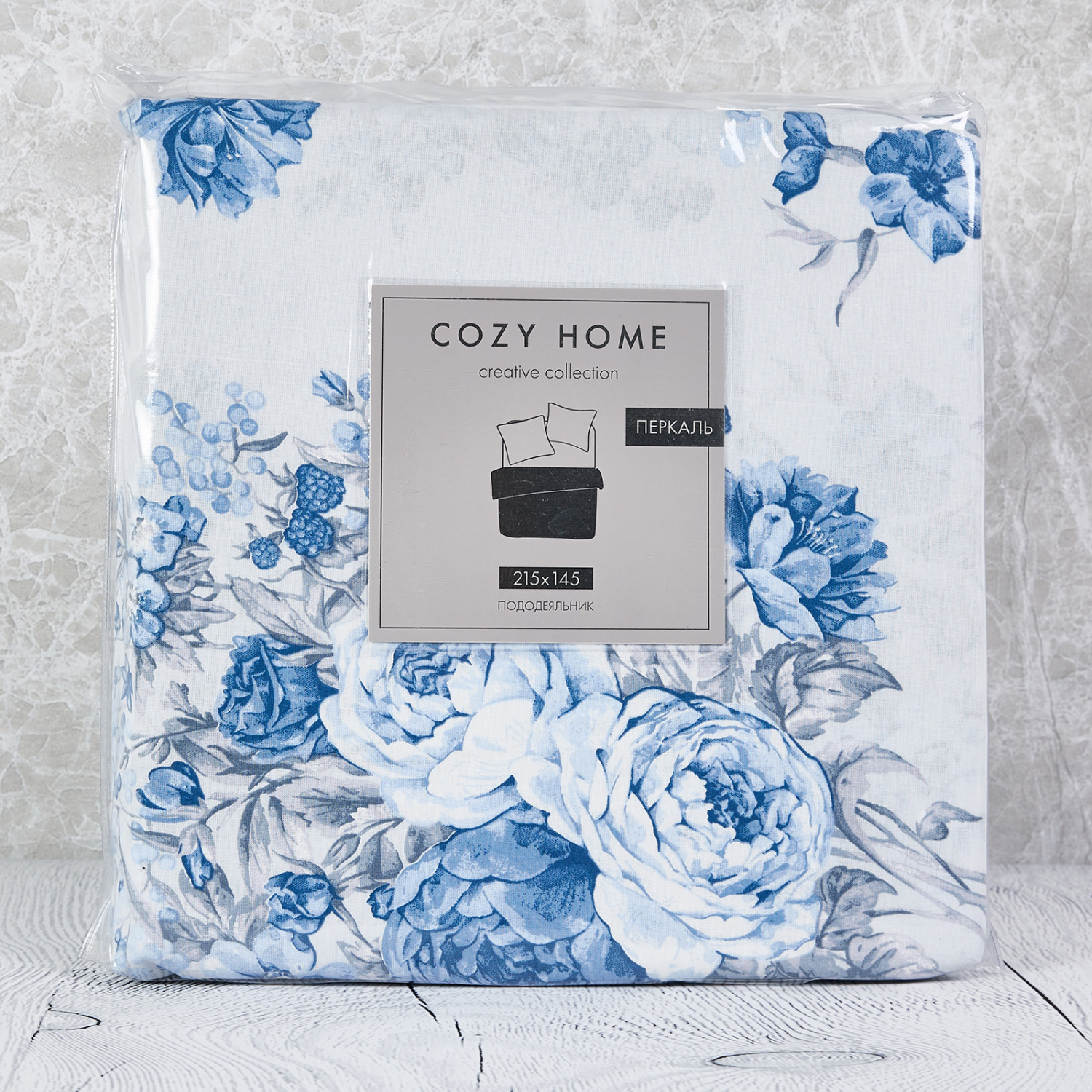 Пододеяльник Rosalia, голубой - фото № 5