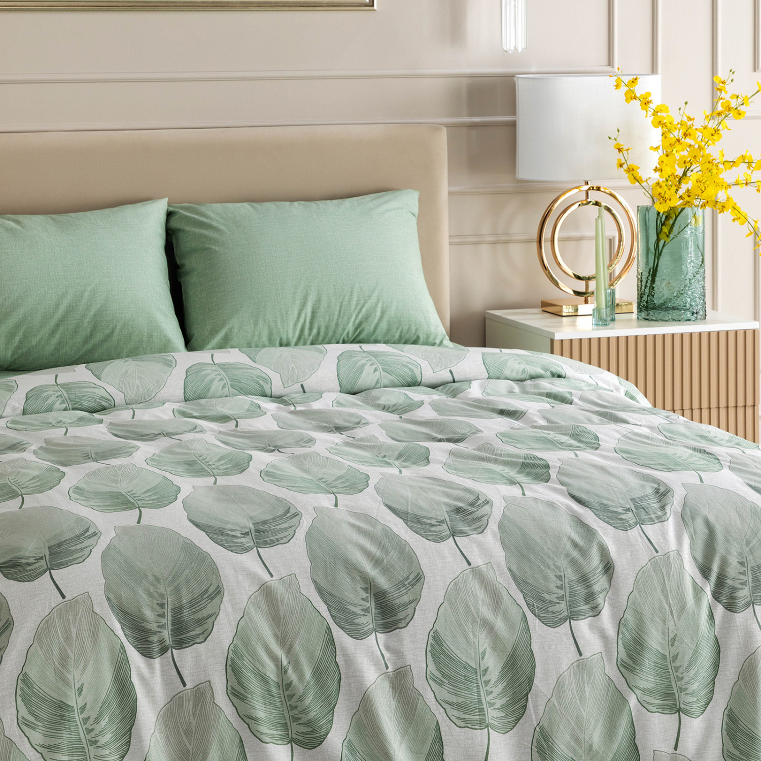 Постельное белье Модико (зеленые листья) I - фото № 5