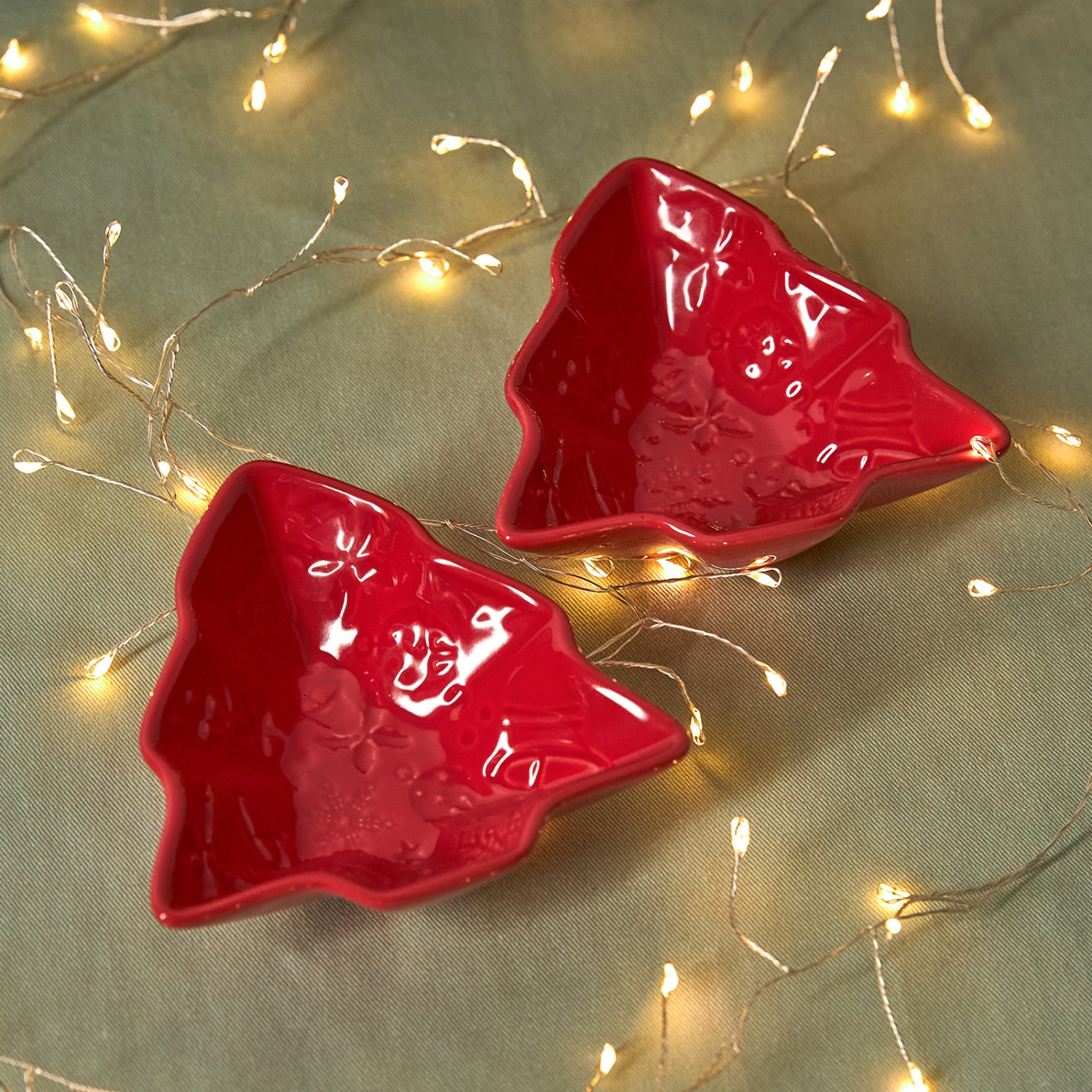 Набор тарелок Christmas tree, красный