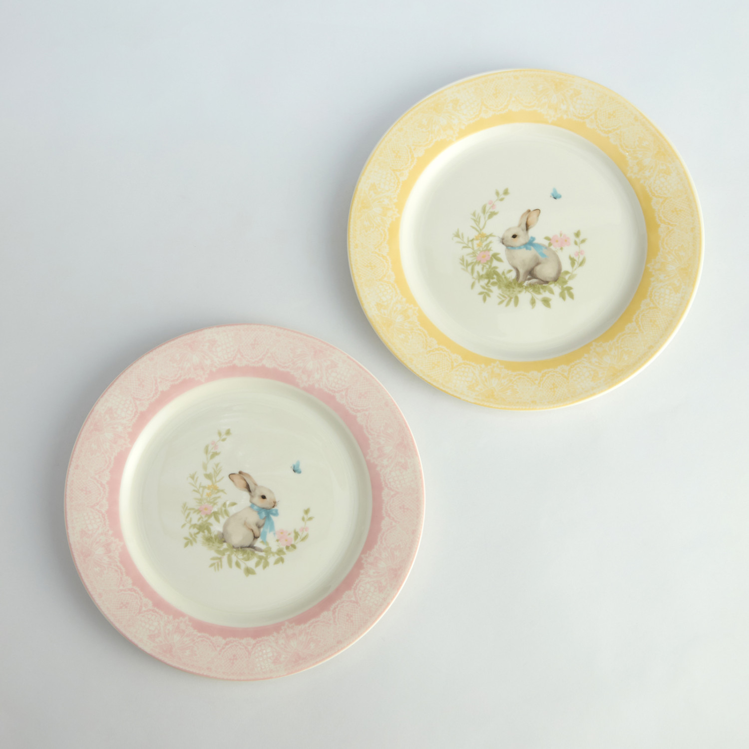 Набор тарелок Зайчата в кружевах/ Merletto e Coniglietti I - фото № 2