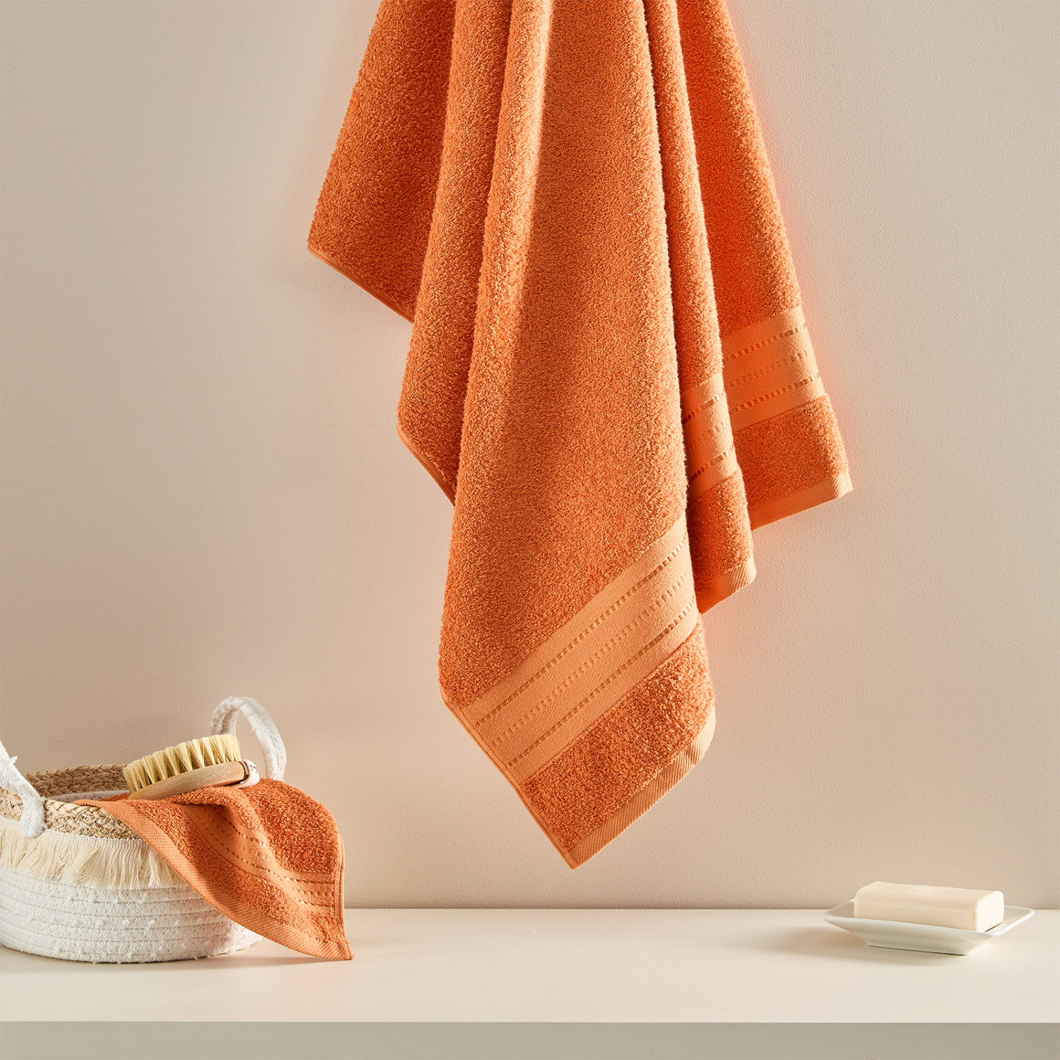 Полотенце махровое Basena, охра - фото № 3