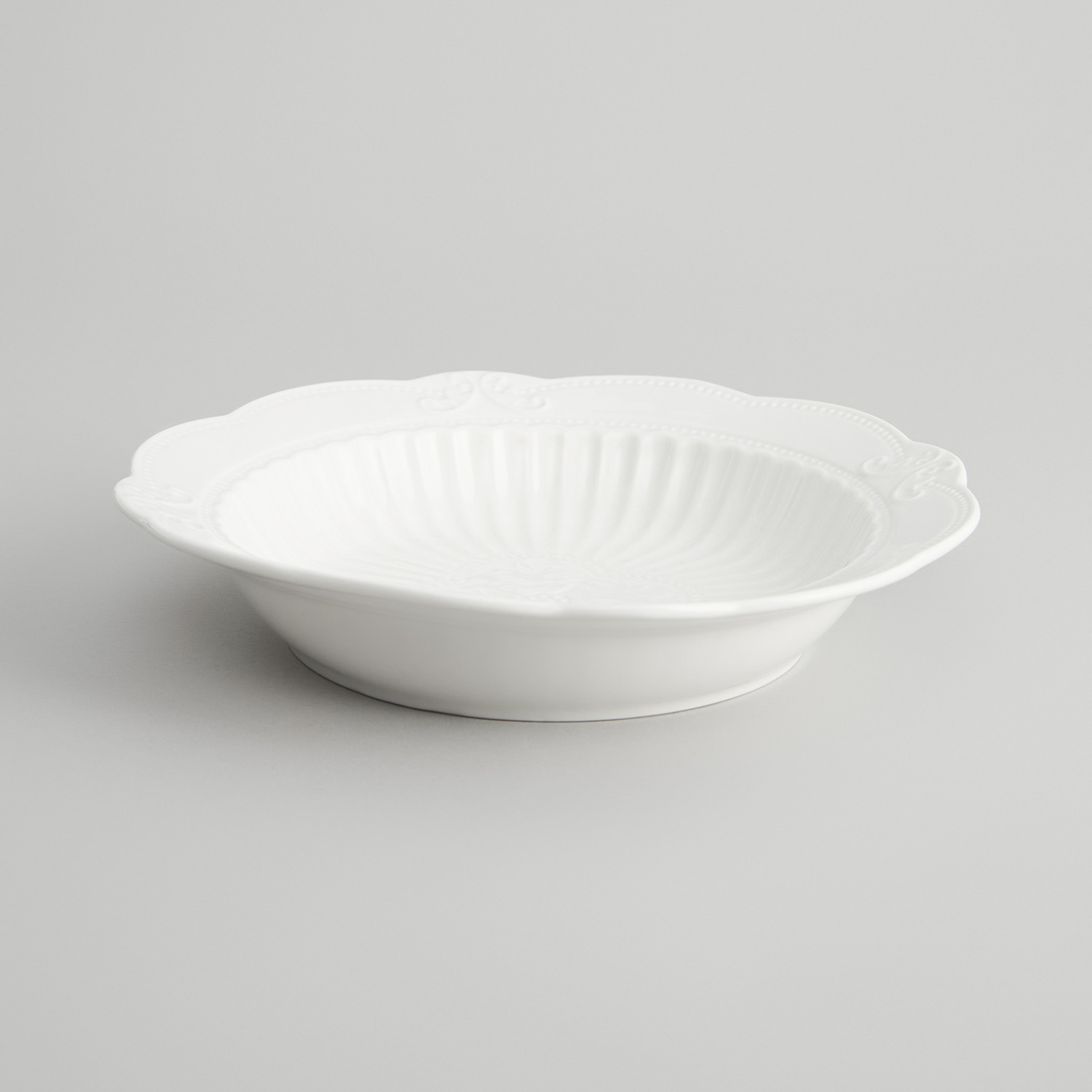 Тарелка Белое тиснение/Emboss White II - фото № 2