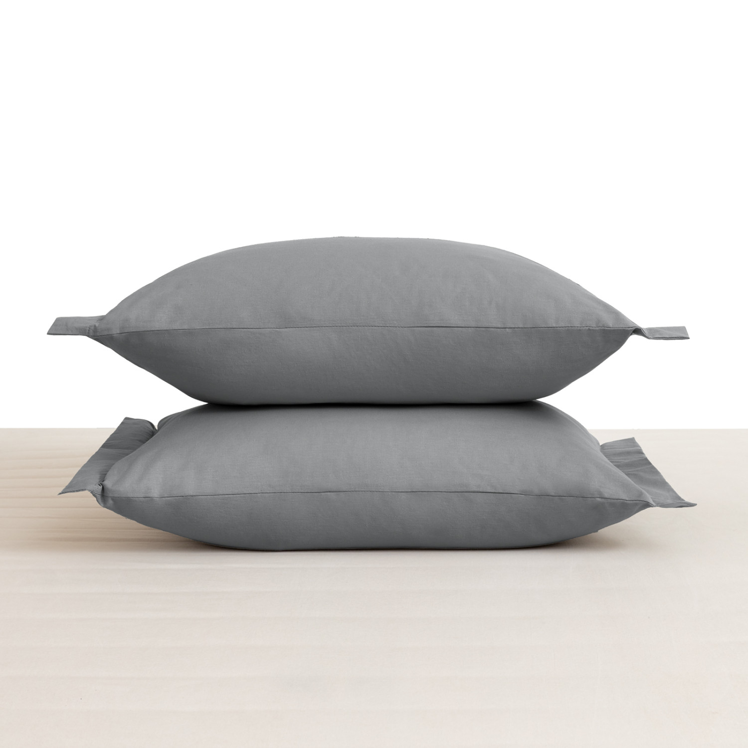 Комплект наволочек Темная зола/Dark ash с ушками - фото № 2