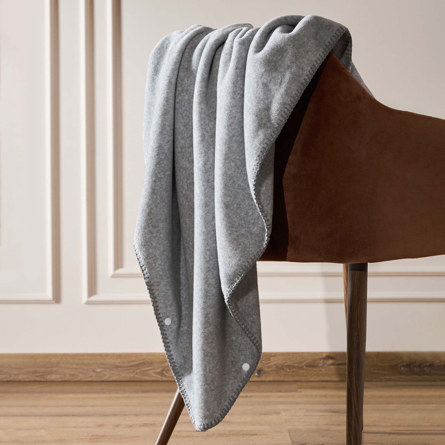 Плед Пончо/Poncho, серый - фото № 3