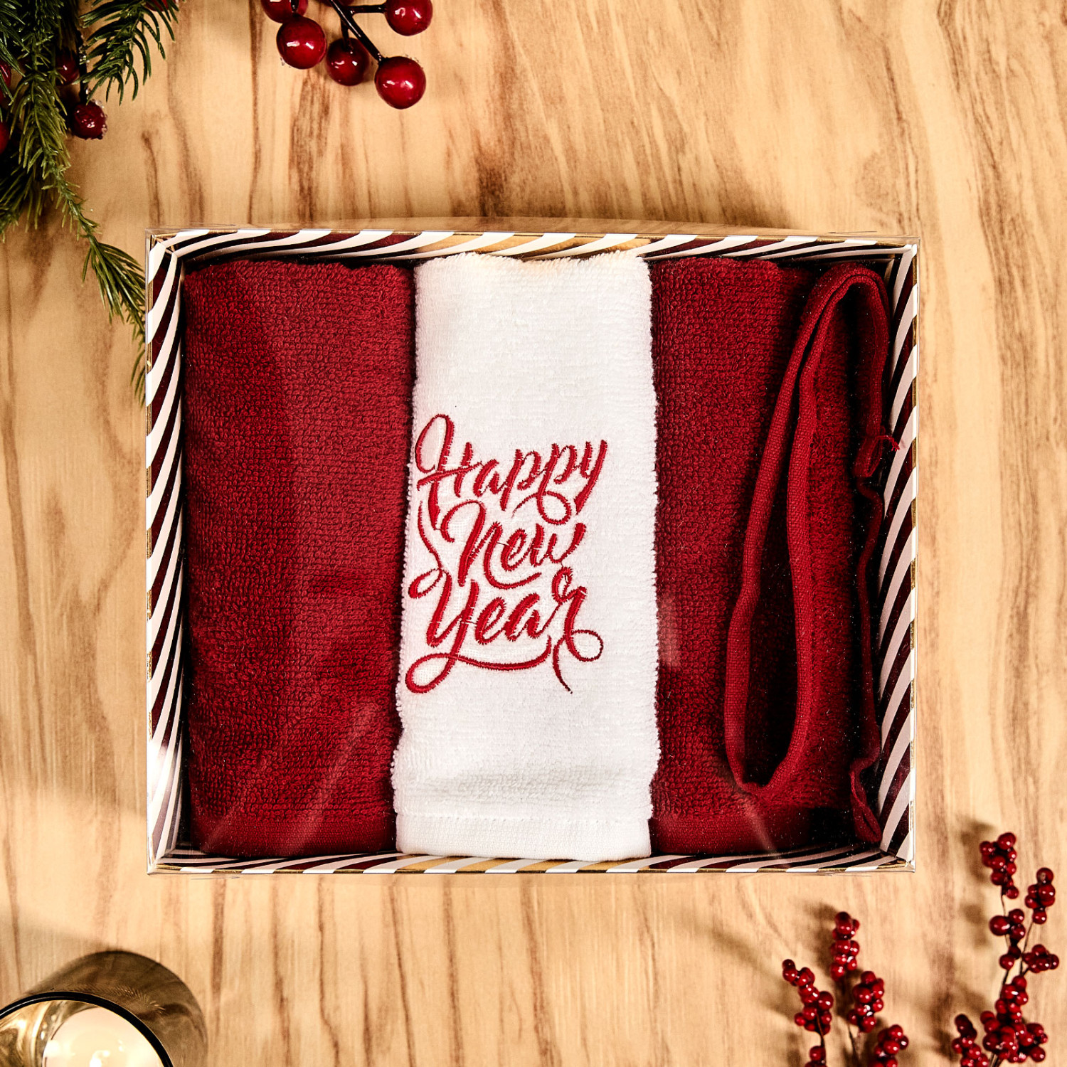 Комплект махровых полотенец Happy new year I - фото № 2