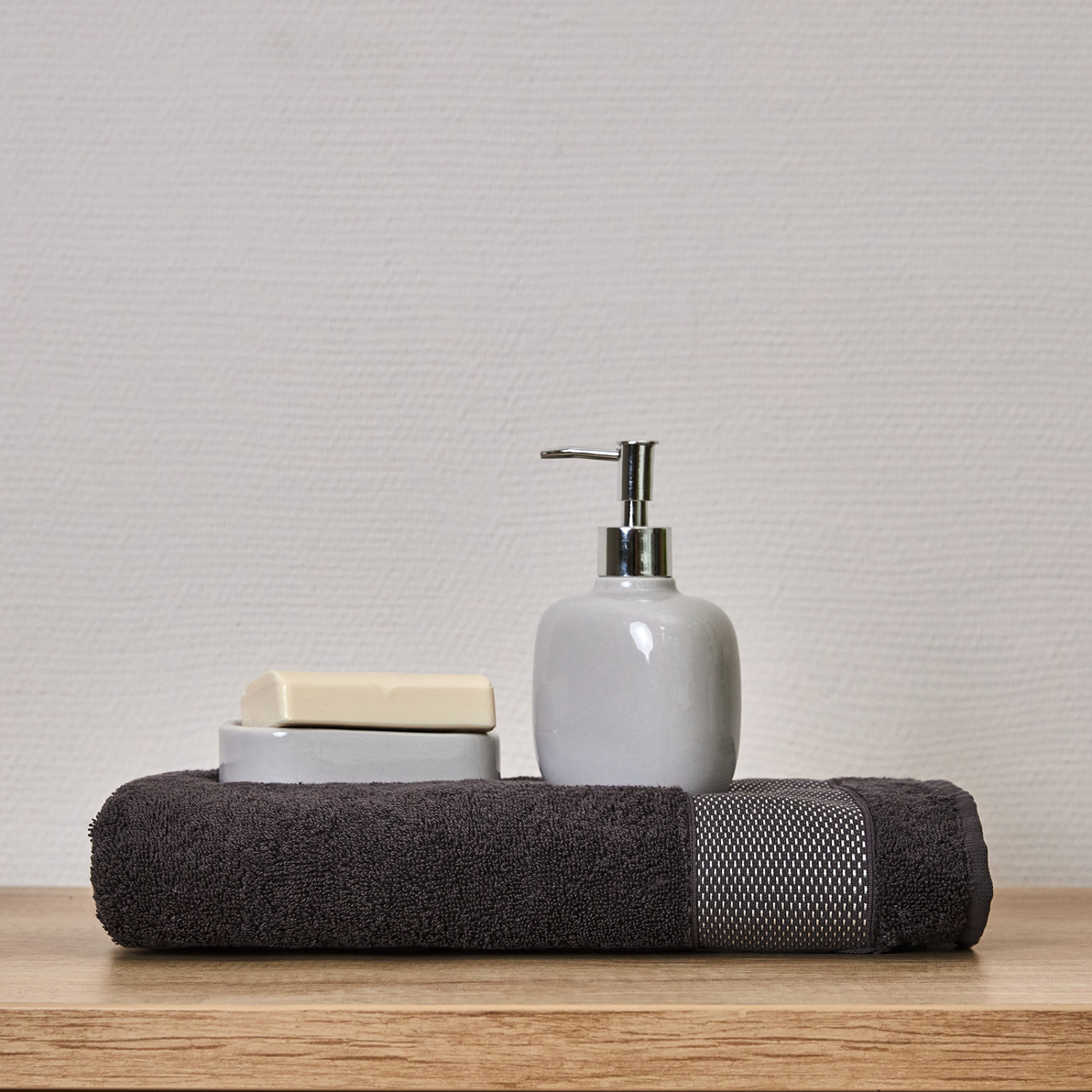 Полотенце махровое Dalia, коричневое - фото № 5