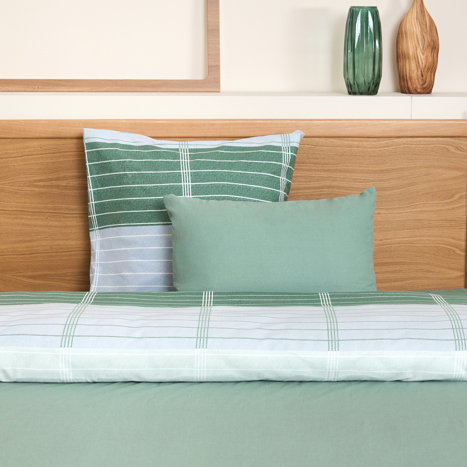 Постельное белье Merino, зеленое - фото № 7