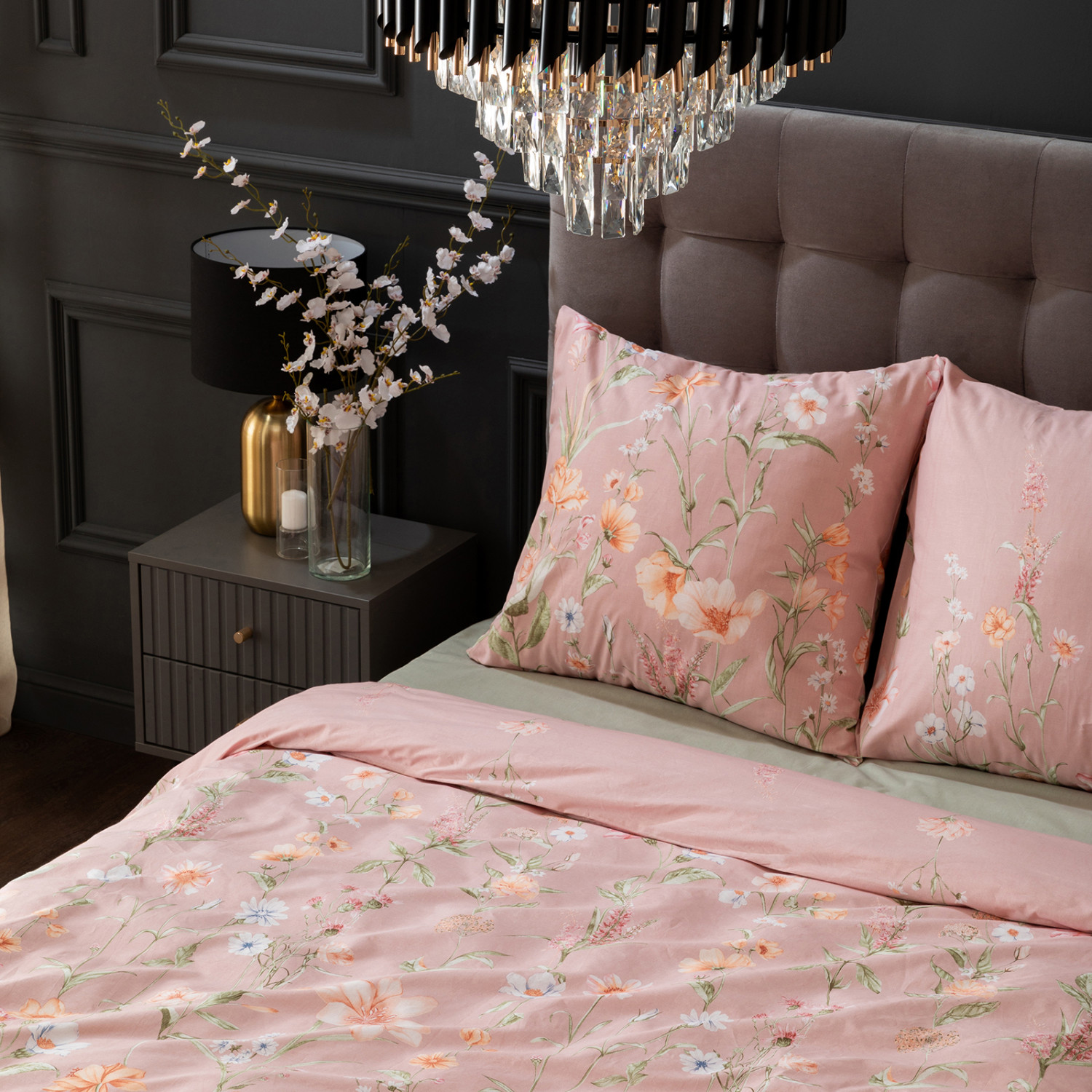 Постельное белье Melinda, розовое - фото № 5