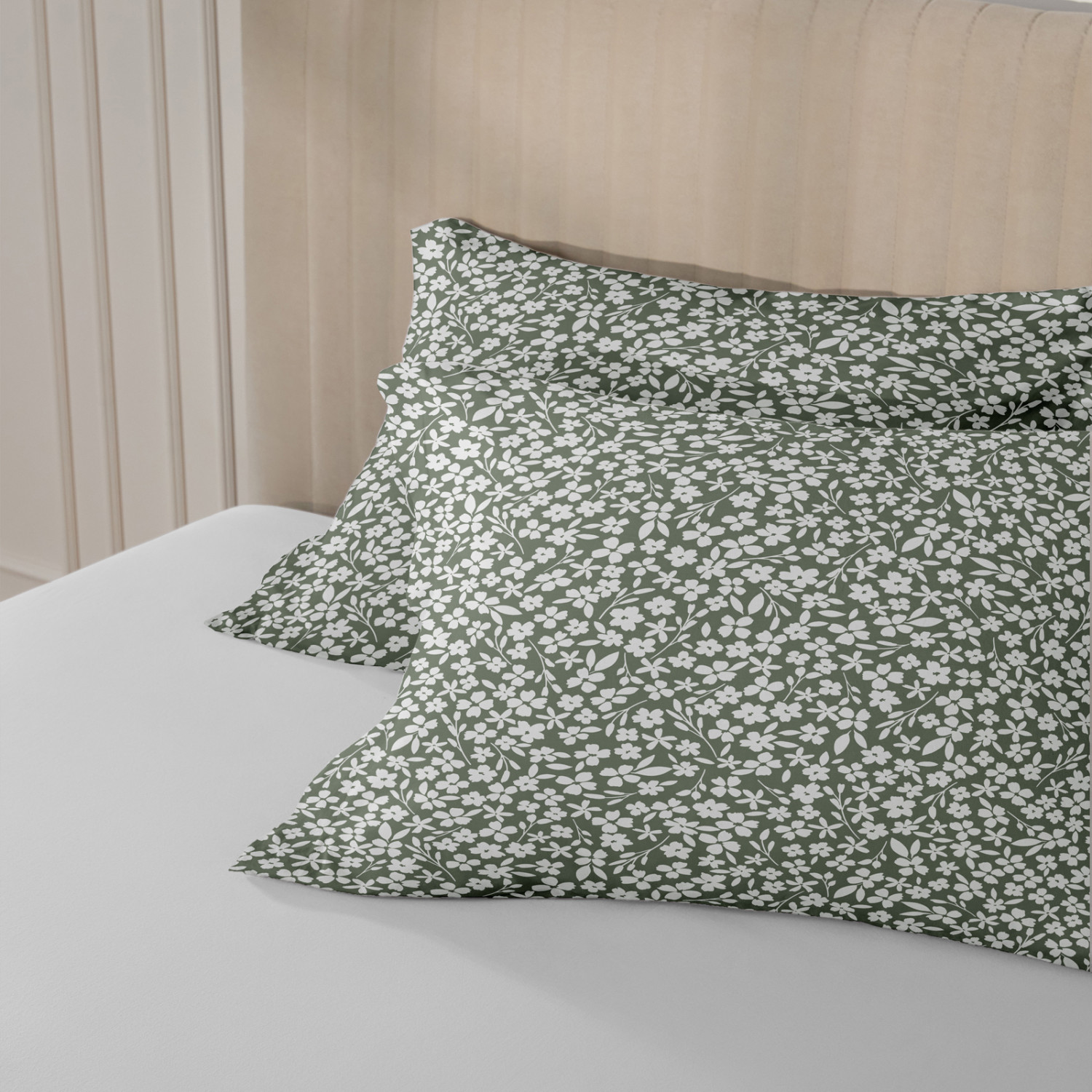 Комплект наволочек Нефрит (цветы) с ушками