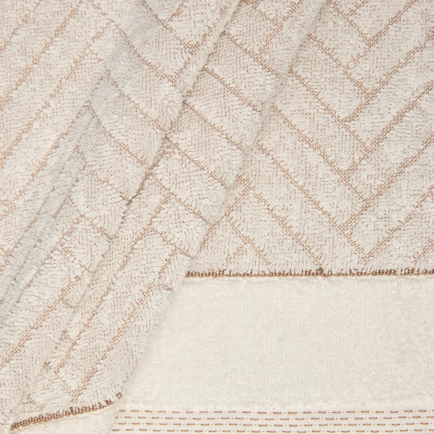 Полотенце махровое Casetta, бежевое - фото № 6