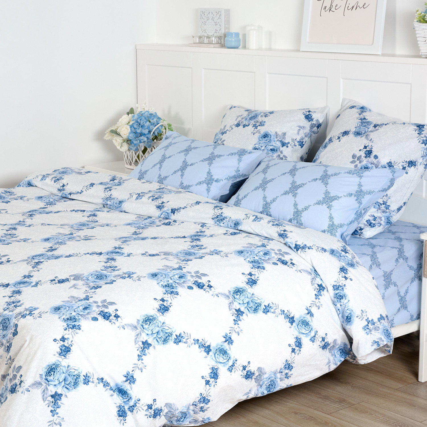 Пододеяльник Romanza, голубой - фото № 3