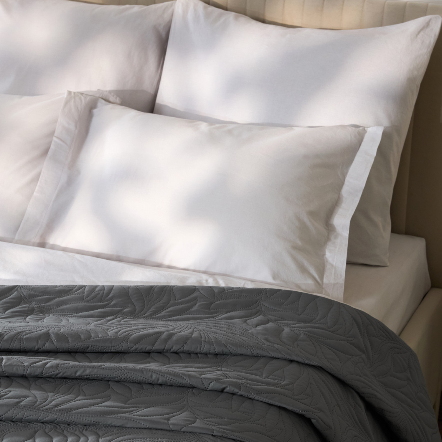 Покрывало Листочки/Fogliare, графит - фото № 7