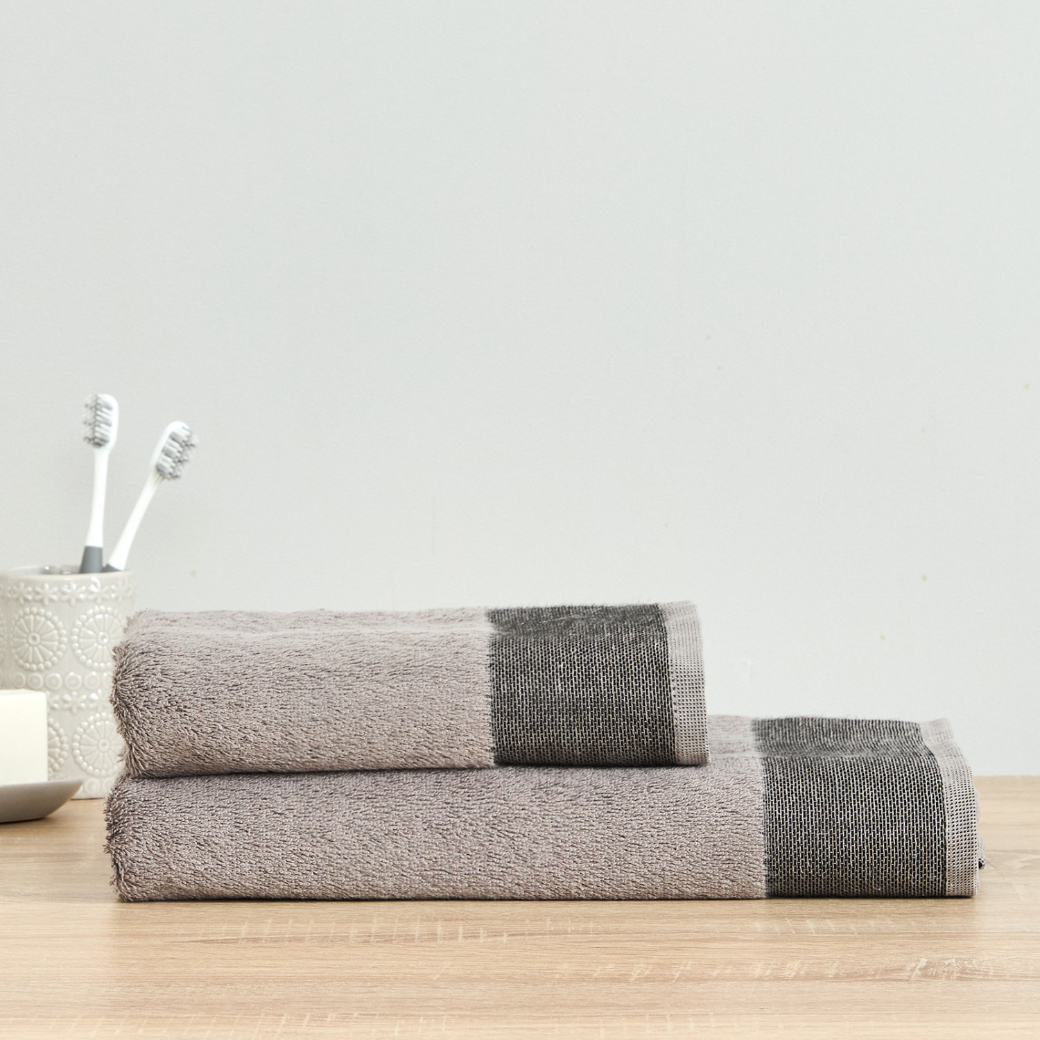 Полотенце махровое Джорджо/Giorgio, серое - фото № 3