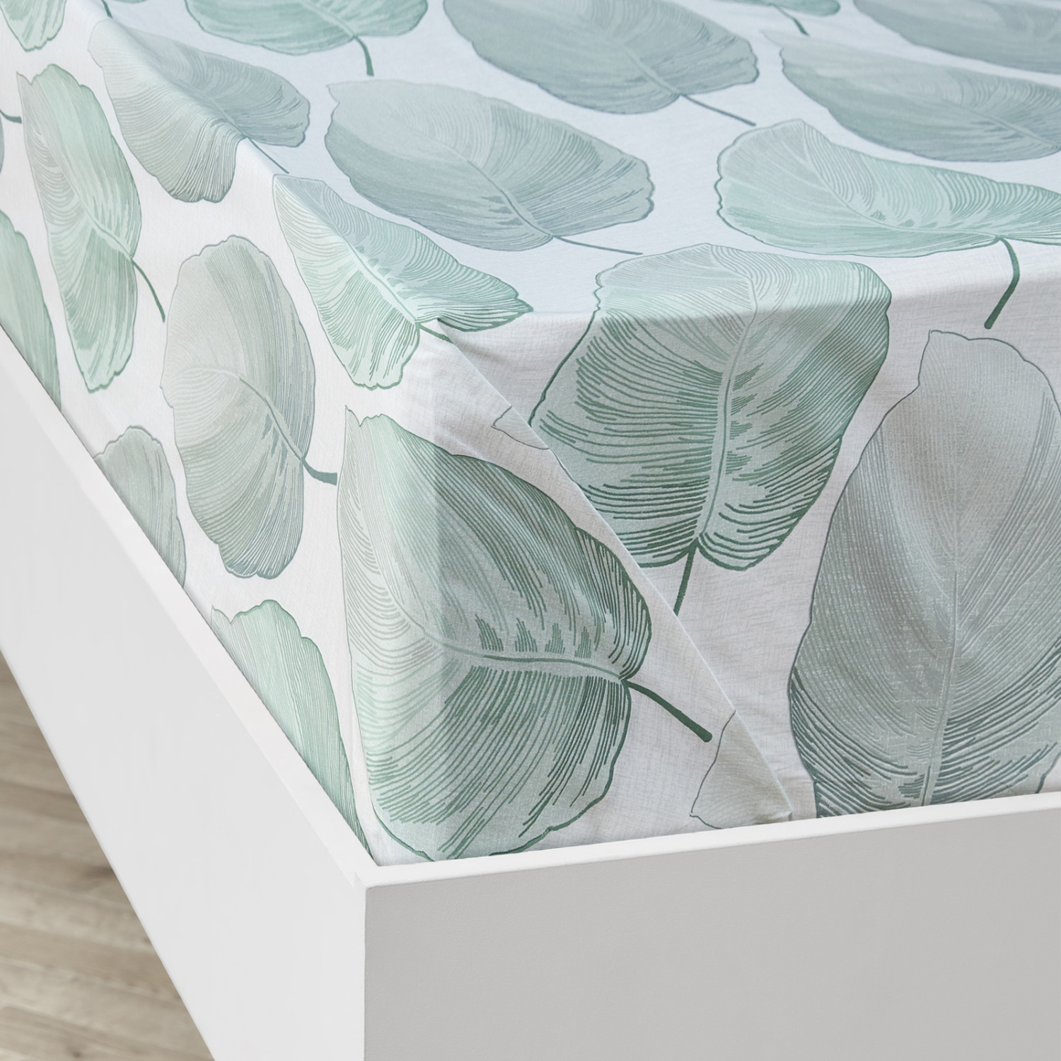 Простыня Модико (зеленые листья) II