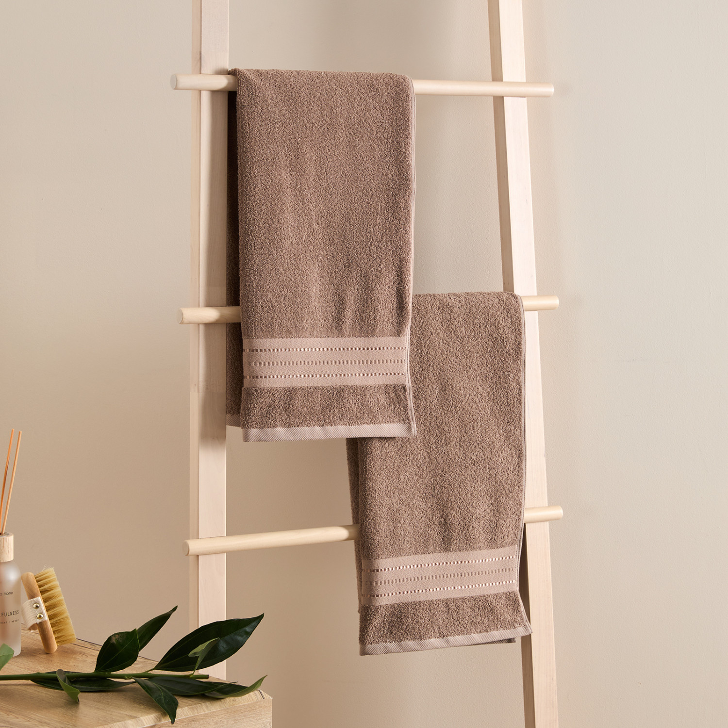 Комплект махровых полотенец Базена/Basena, капучино I