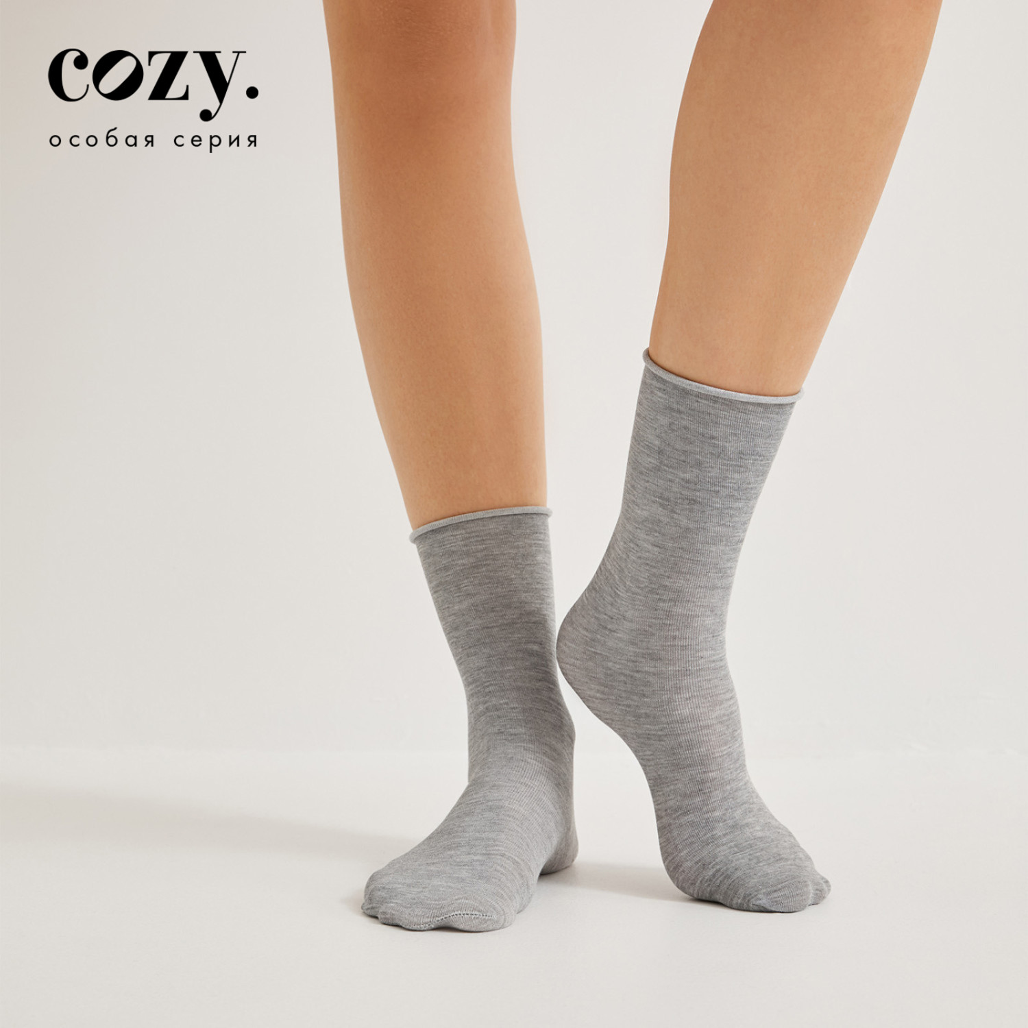 Носки Дакота, серые/розовые - фото № 3