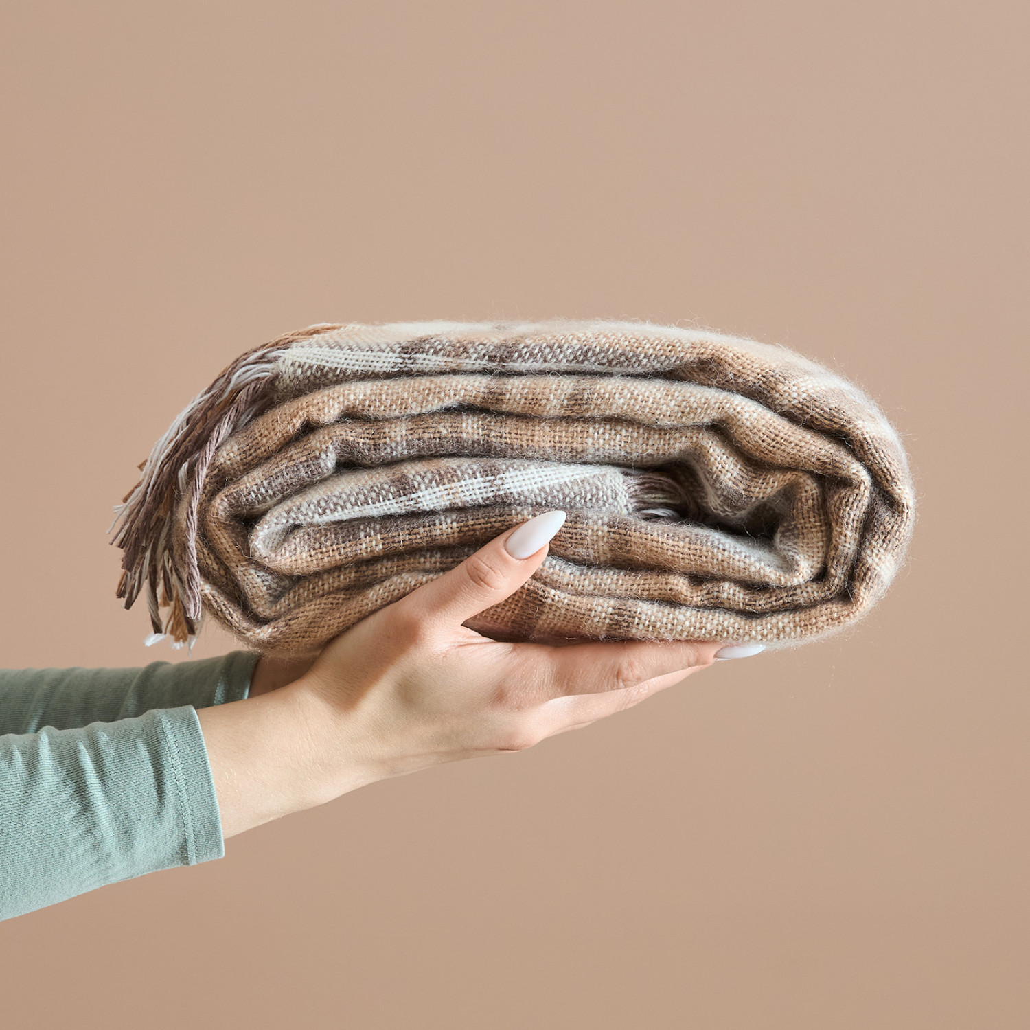 Плед Cellule, бежевый - фото № 10