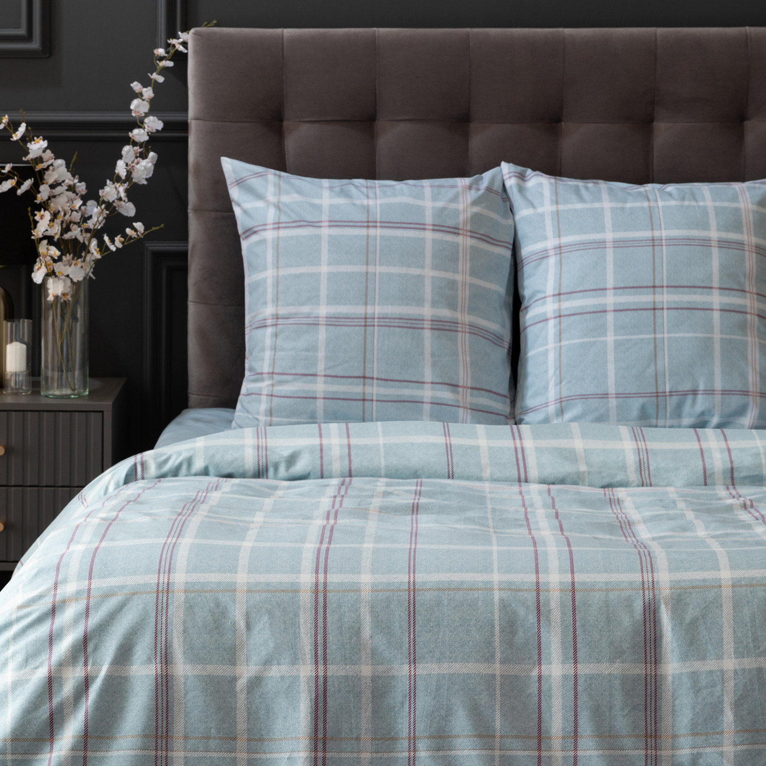 Постельное белье Rigoroso, голубое - фото № 11