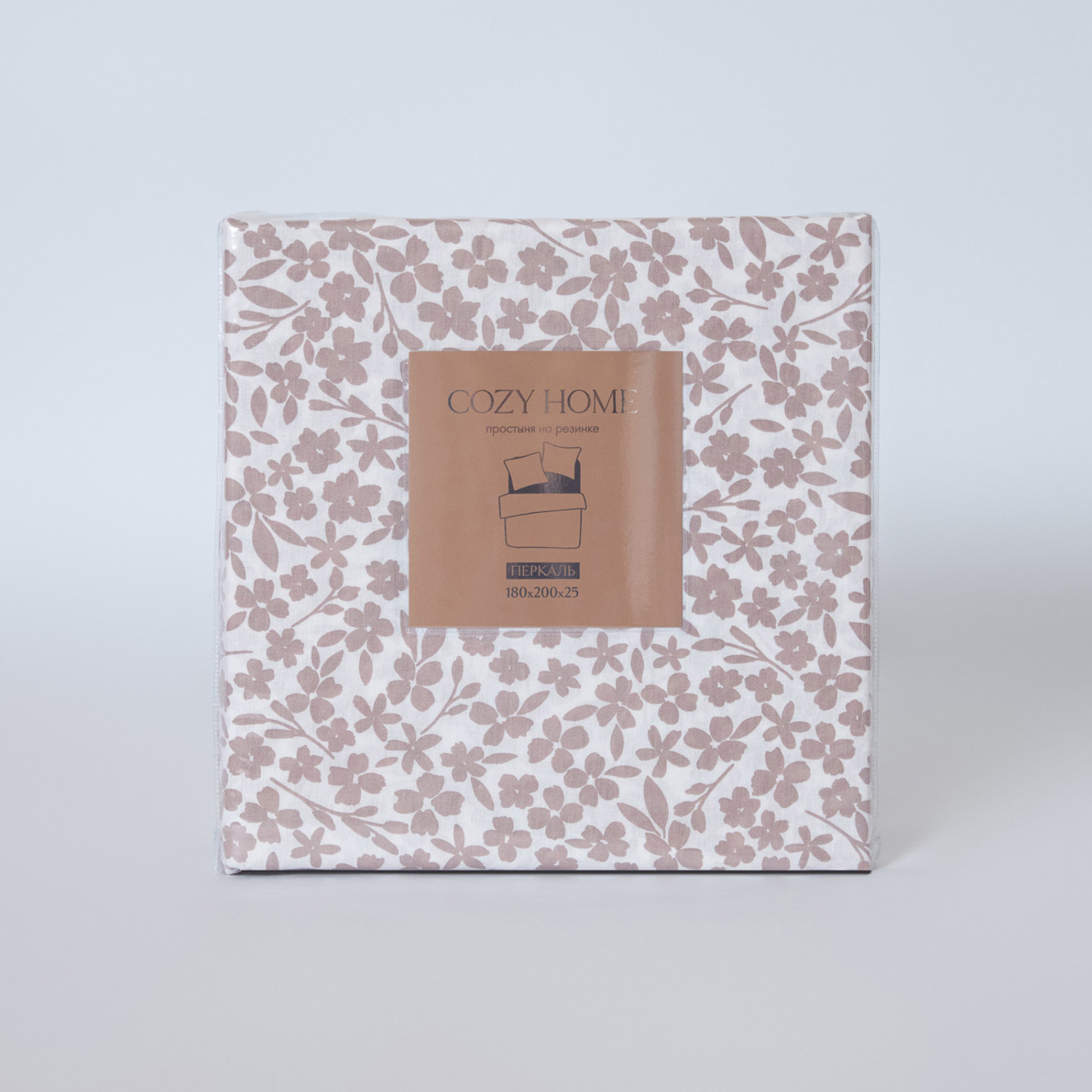 Простыня на резинке Капучино (цветы) - фото № 7
