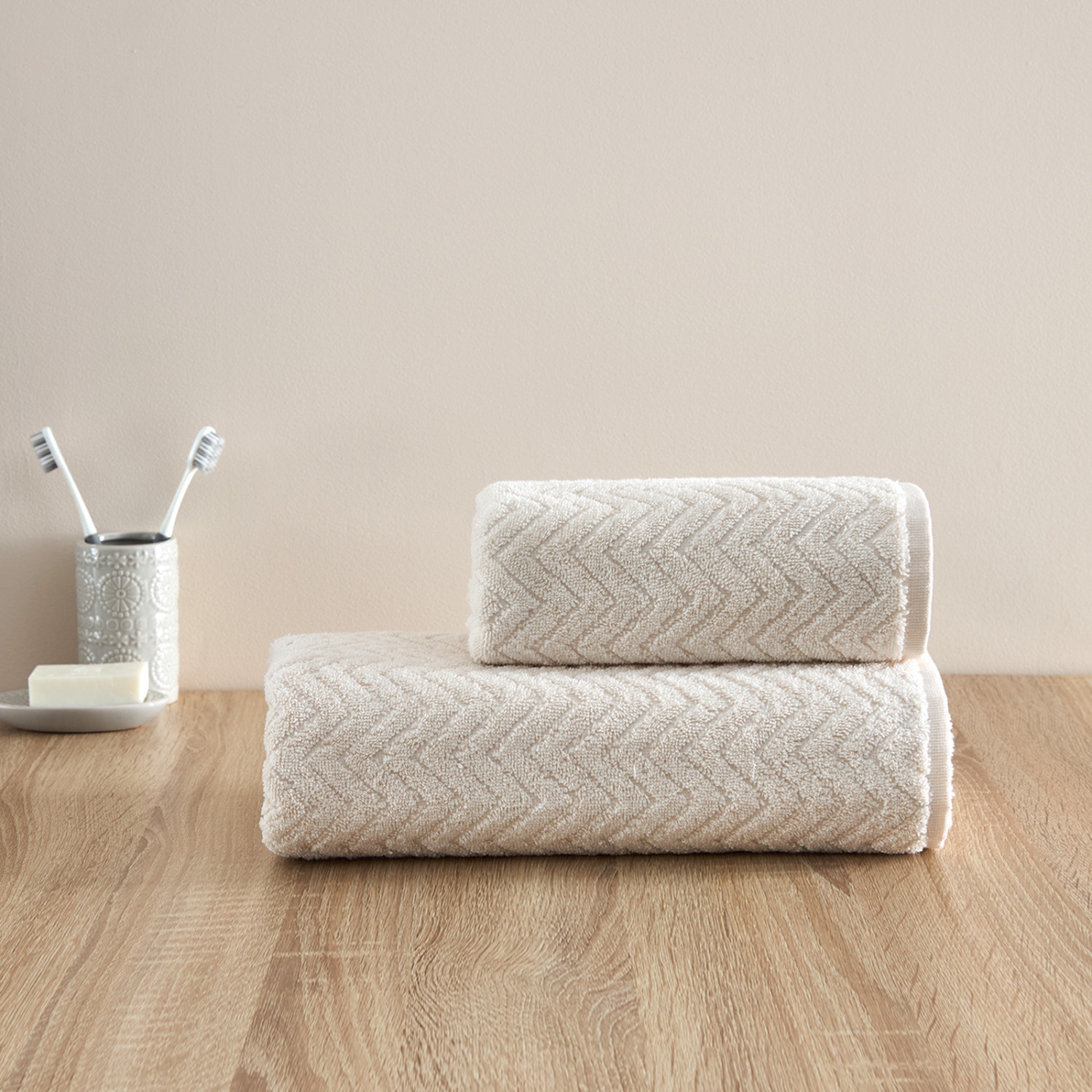 Полотенце махровое Zigzag, крем-брюле - фото № 7