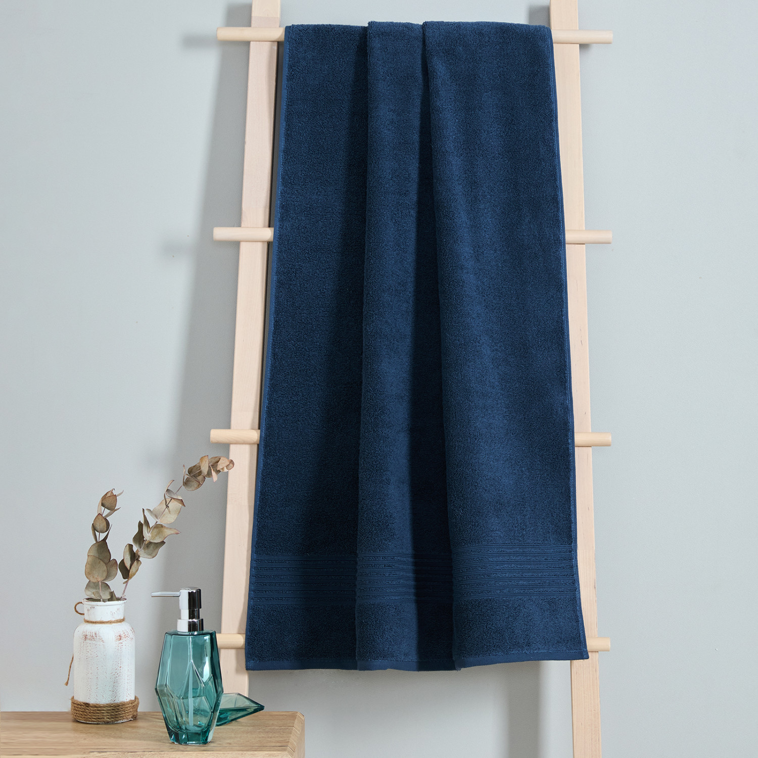 Полотенце махровое Fiorenza, синее - фото № 3