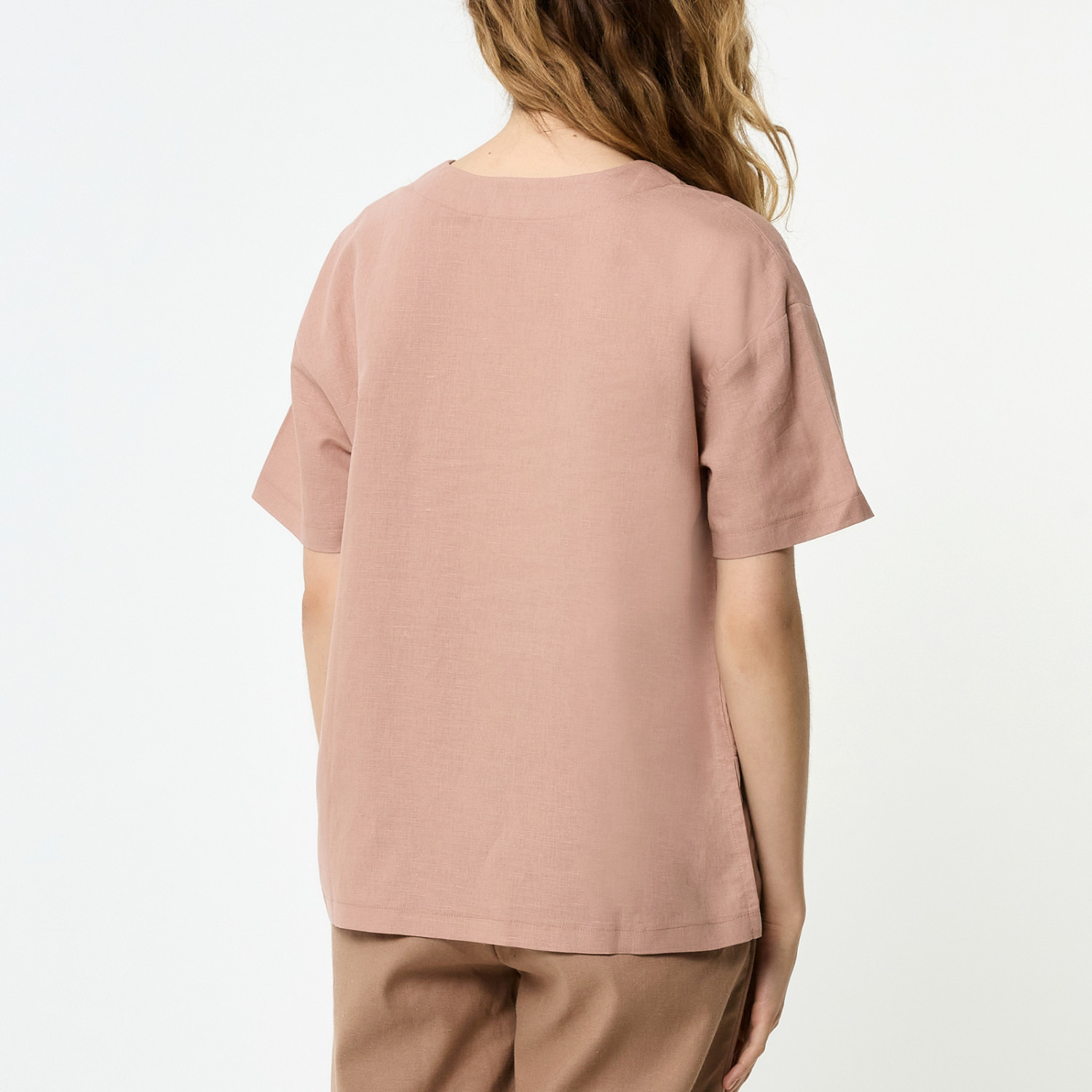 Футболка Lino, бежевая - фото № 4