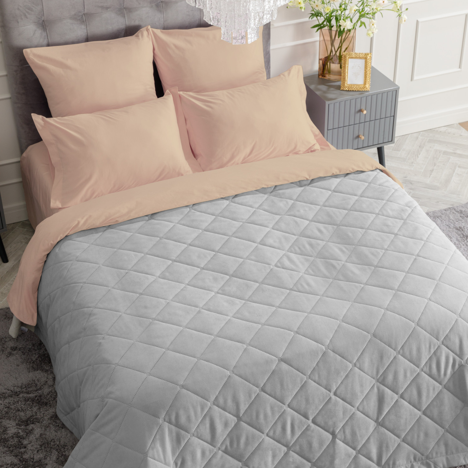 Покрывало Losanga, серое - фото № 6