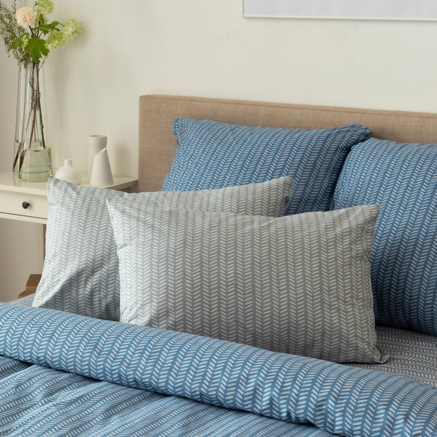 Постельное белье Gustavo, голубое - фото № 11