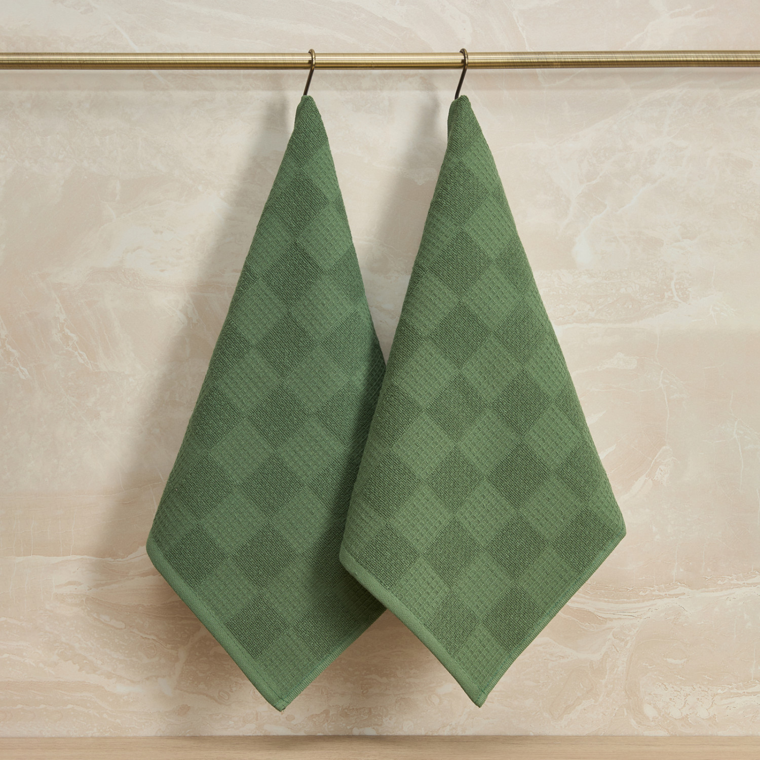 Комплект махровых полотенец Liandro, зеленый