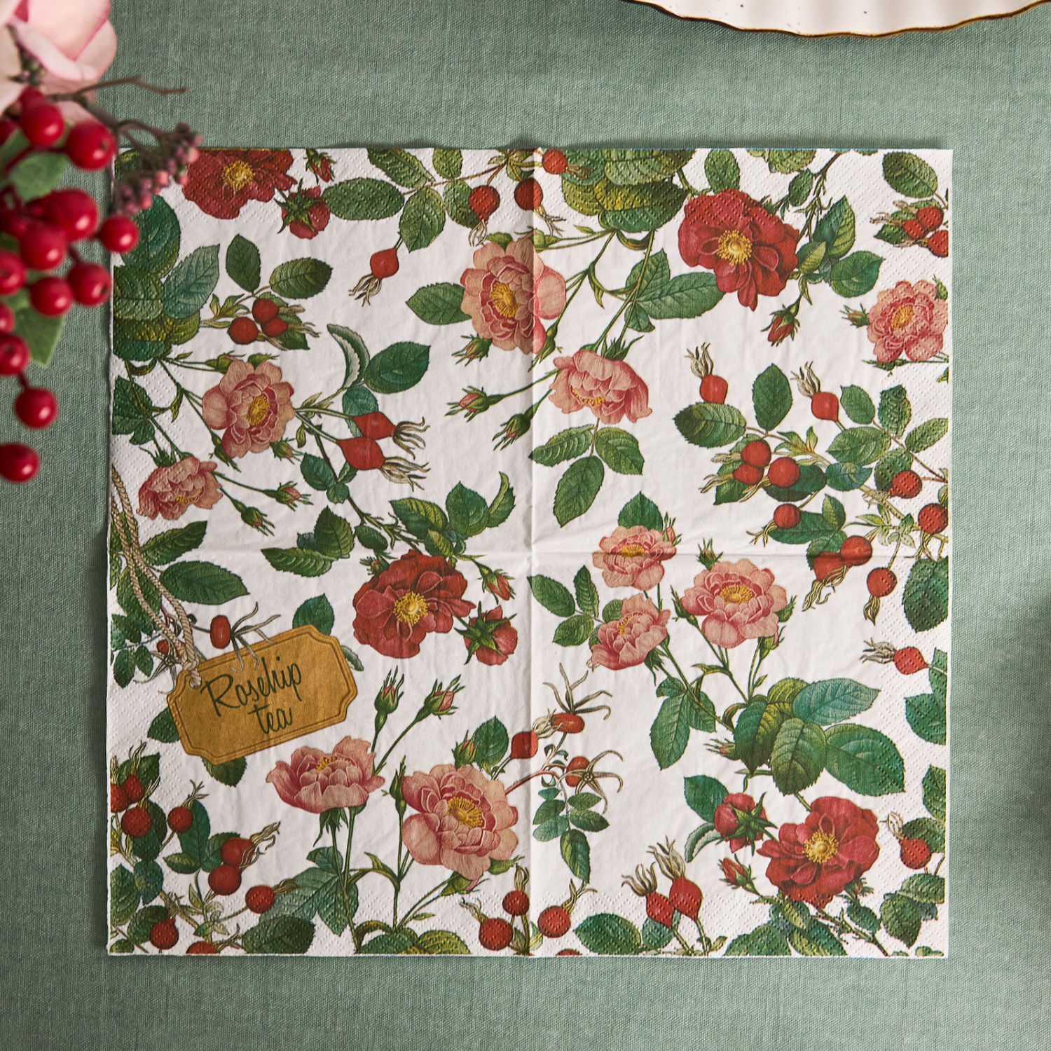 Салфетки бумажные Rosehip - фото № 4