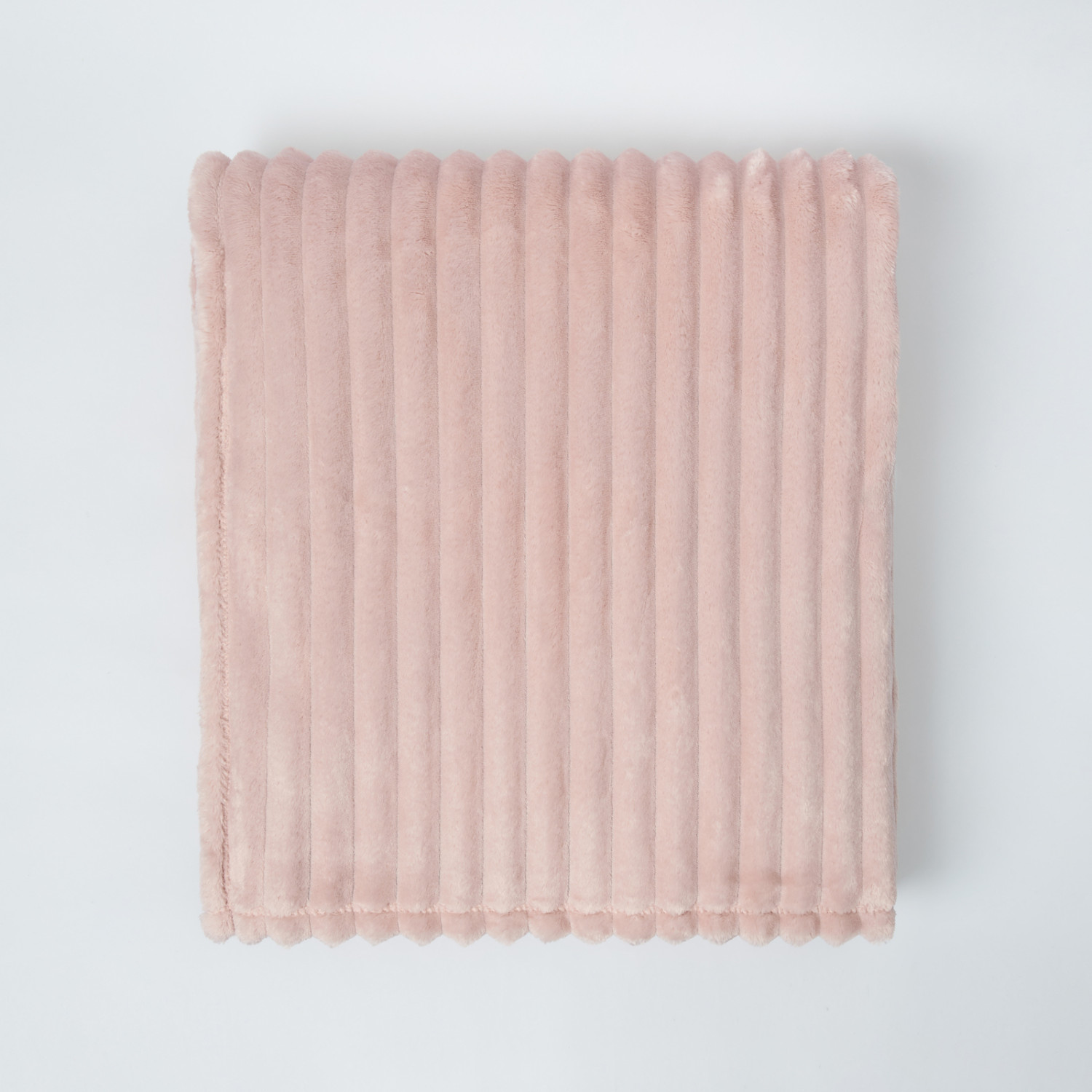 Плед Мягкая полоска/Soft strip, пудра - фото № 4