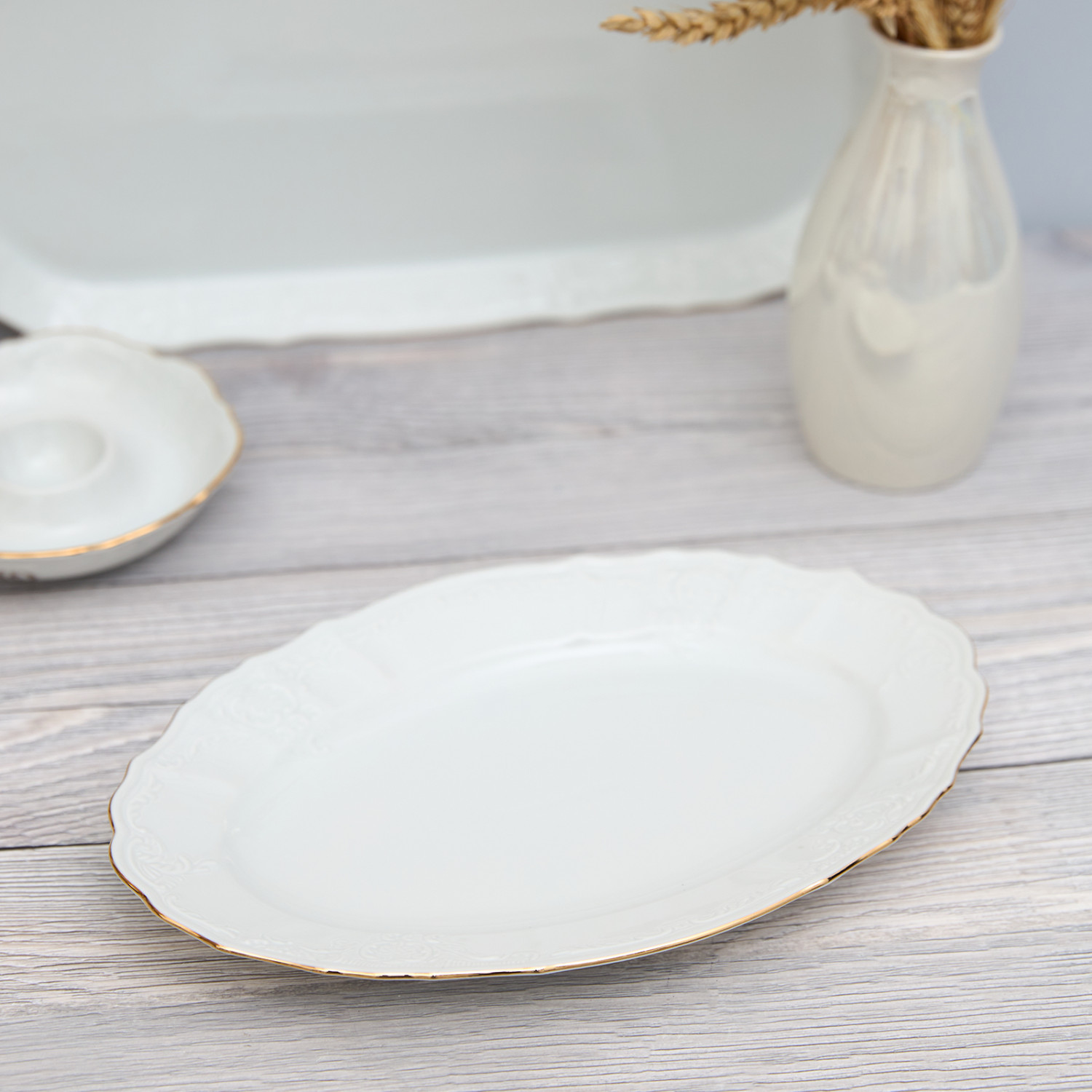 Блюдо Venice platinum