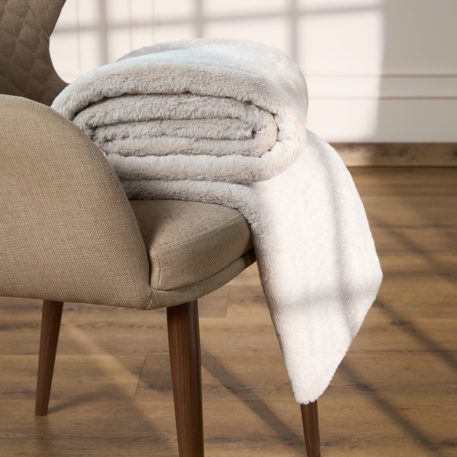 Плед Мягкий мех/Soft fur, серый - фото № 4