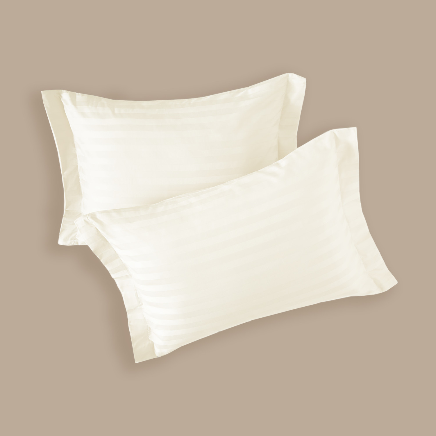 Комплект наволочек Экрю с ушками, страйп-сатин 40156 - фото № 7