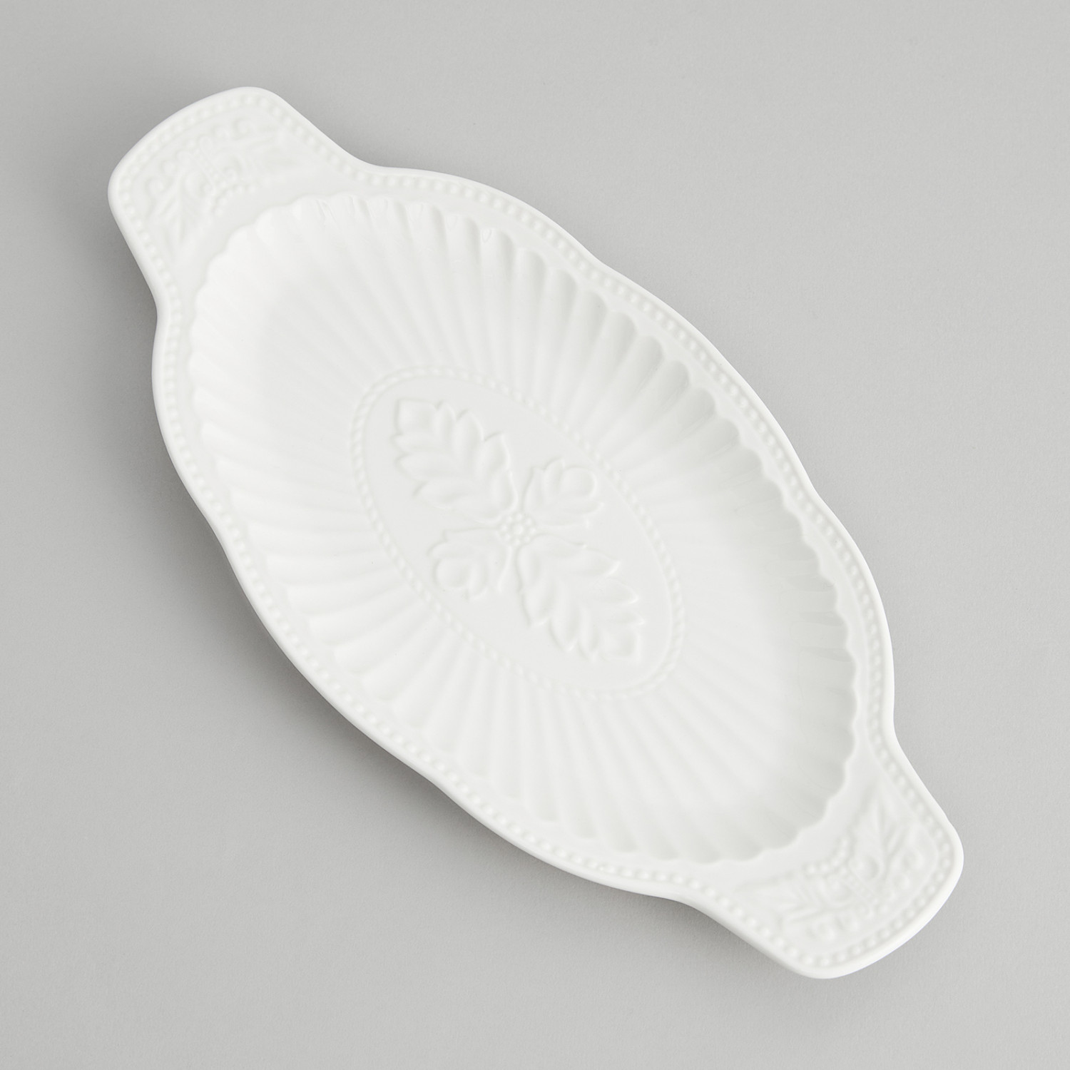 Блюдо Белое тиснение/Emboss White