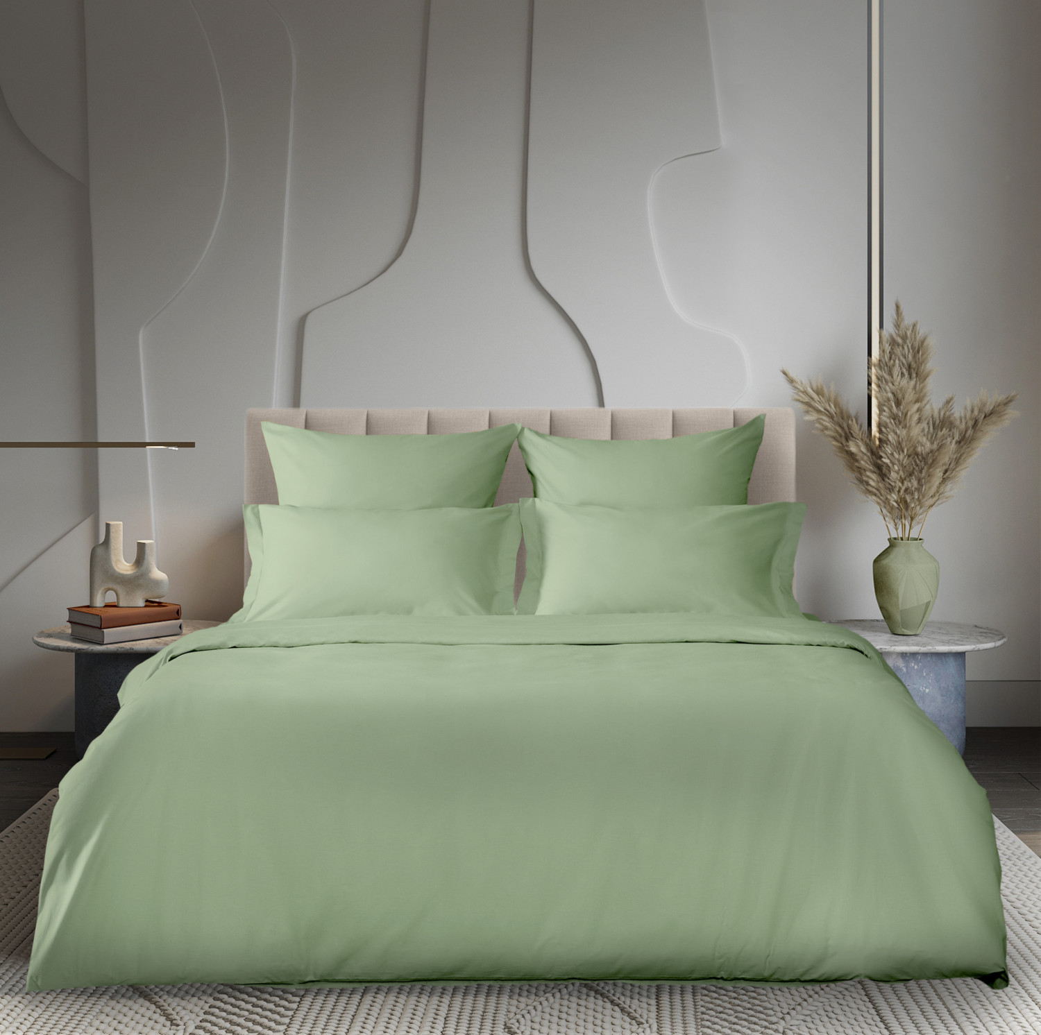 Постельное белье Smoke green - фото № 2