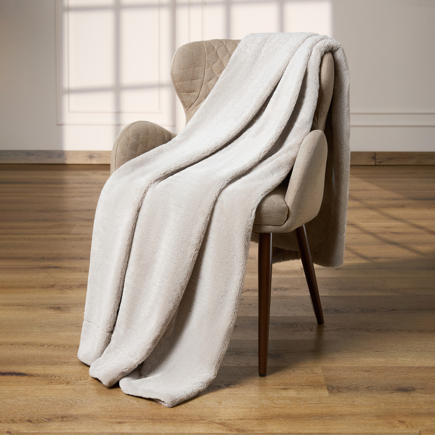 Плед Мягкий мех/Soft fur, серый