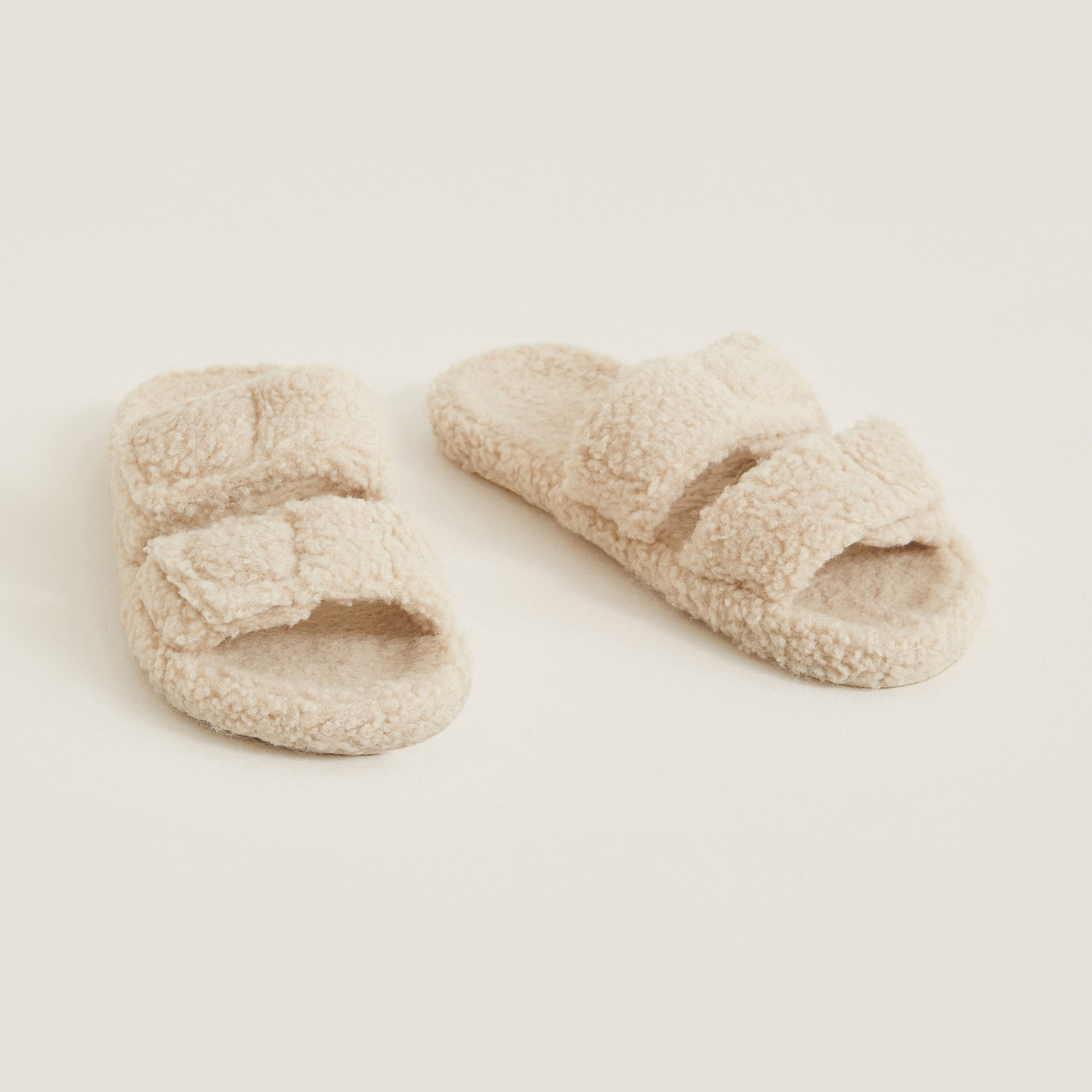 Тапочки Пушистый/Woolly, экрю - фото № 3