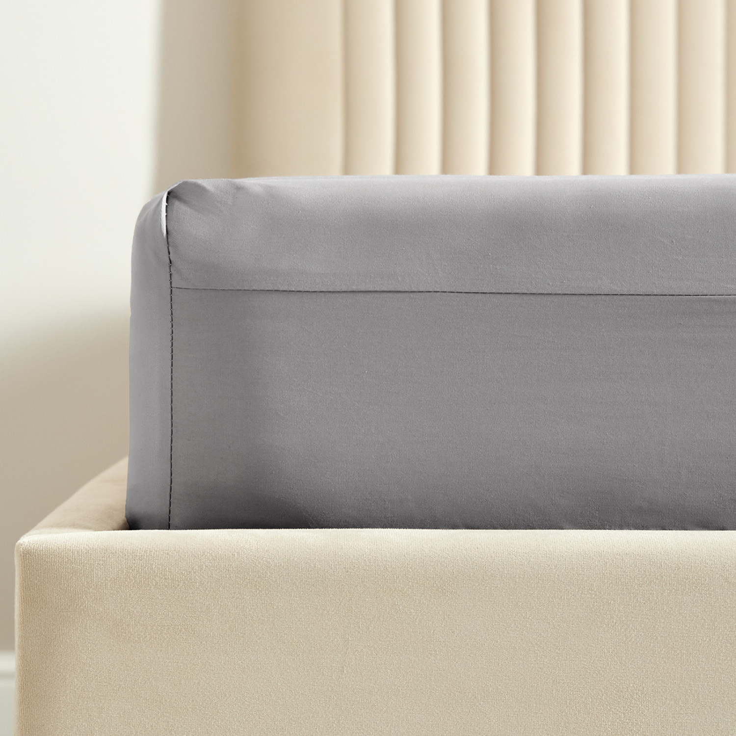 Простыня на резинке Серебристо-серый/Silver grey - фото № 2