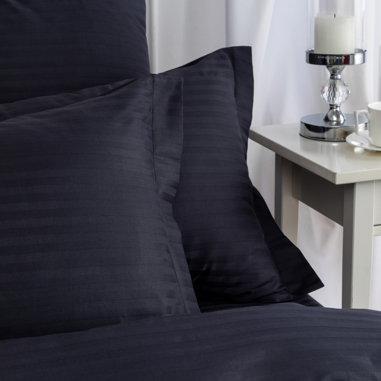 Постельное белье Black страйп-сатин II - фото № 7