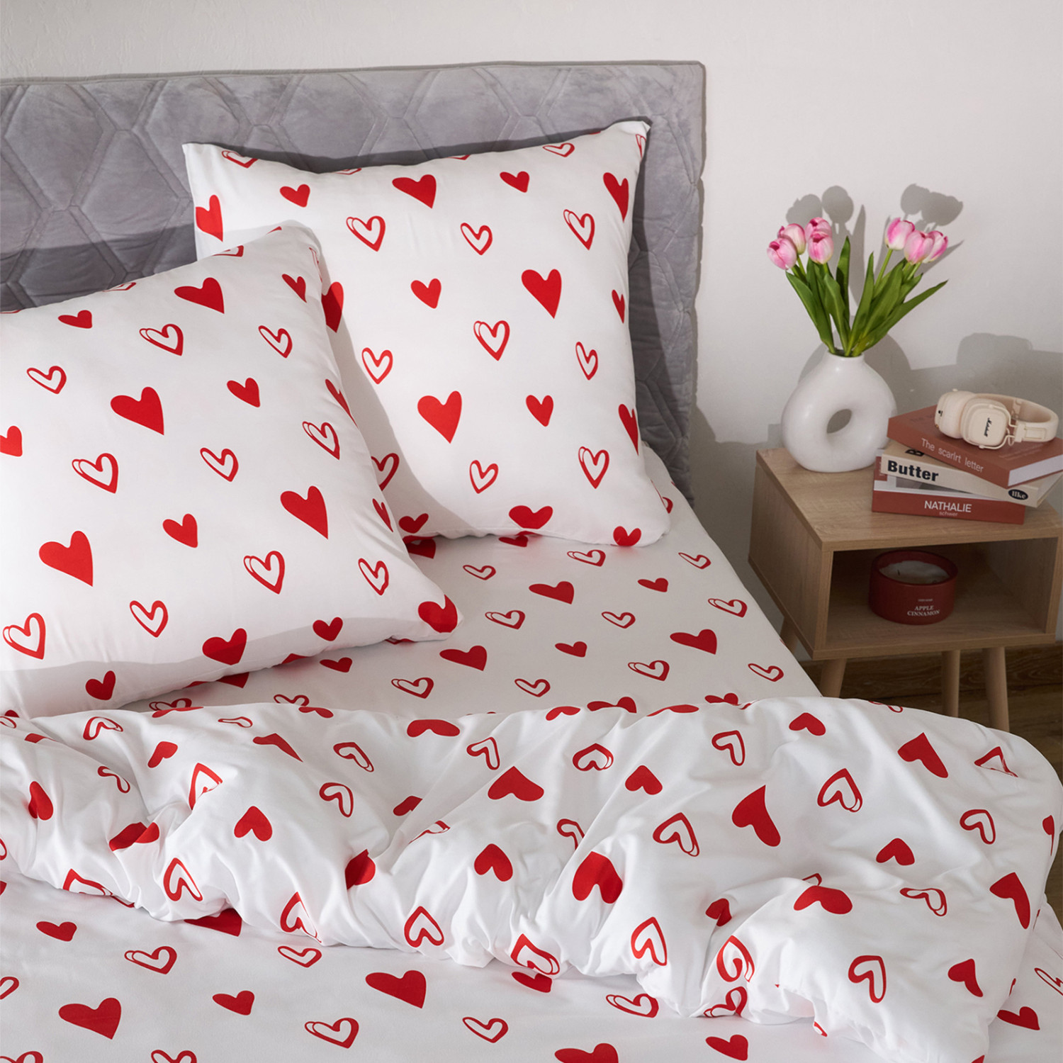 Постельное белье Floox Белое сердце - фото № 4