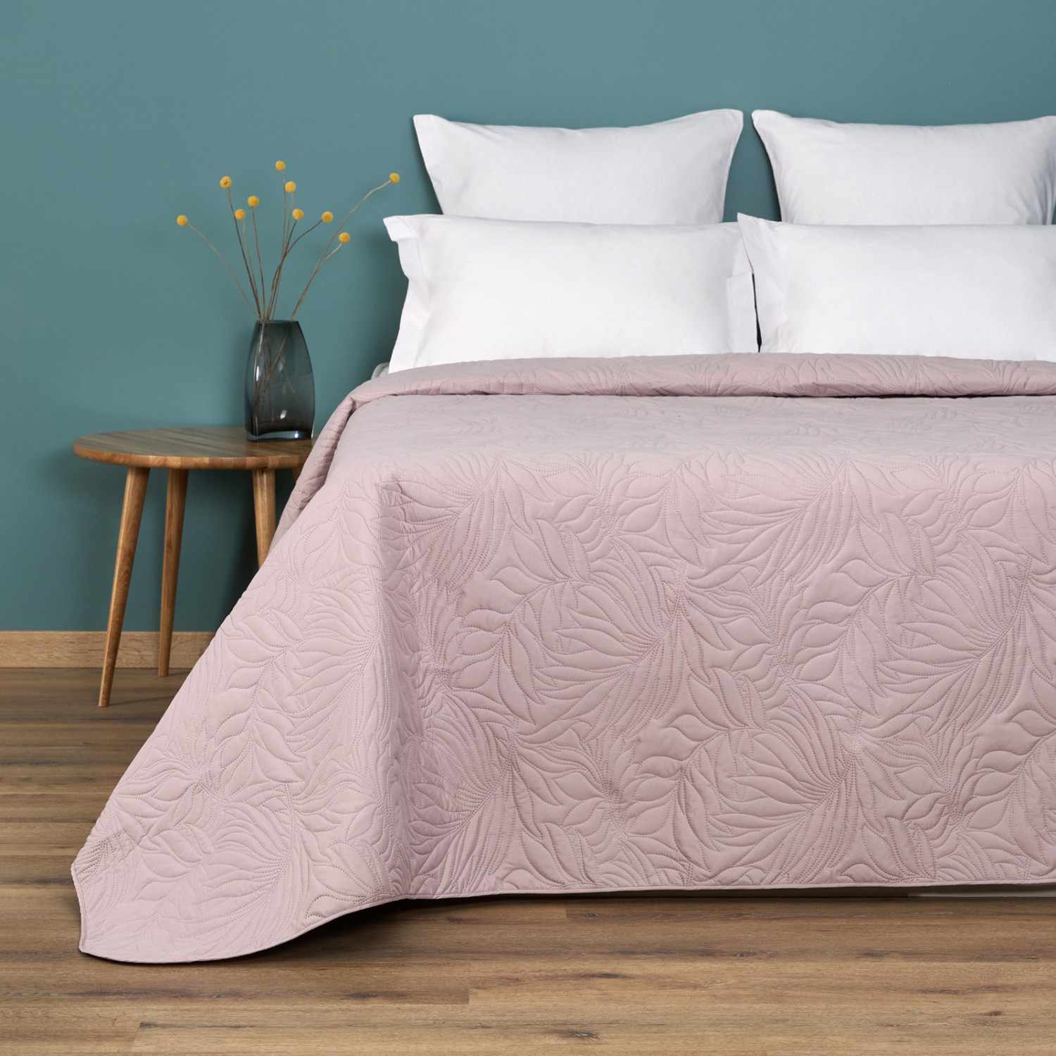 Покрывало Листочки/Fogliare, розовое