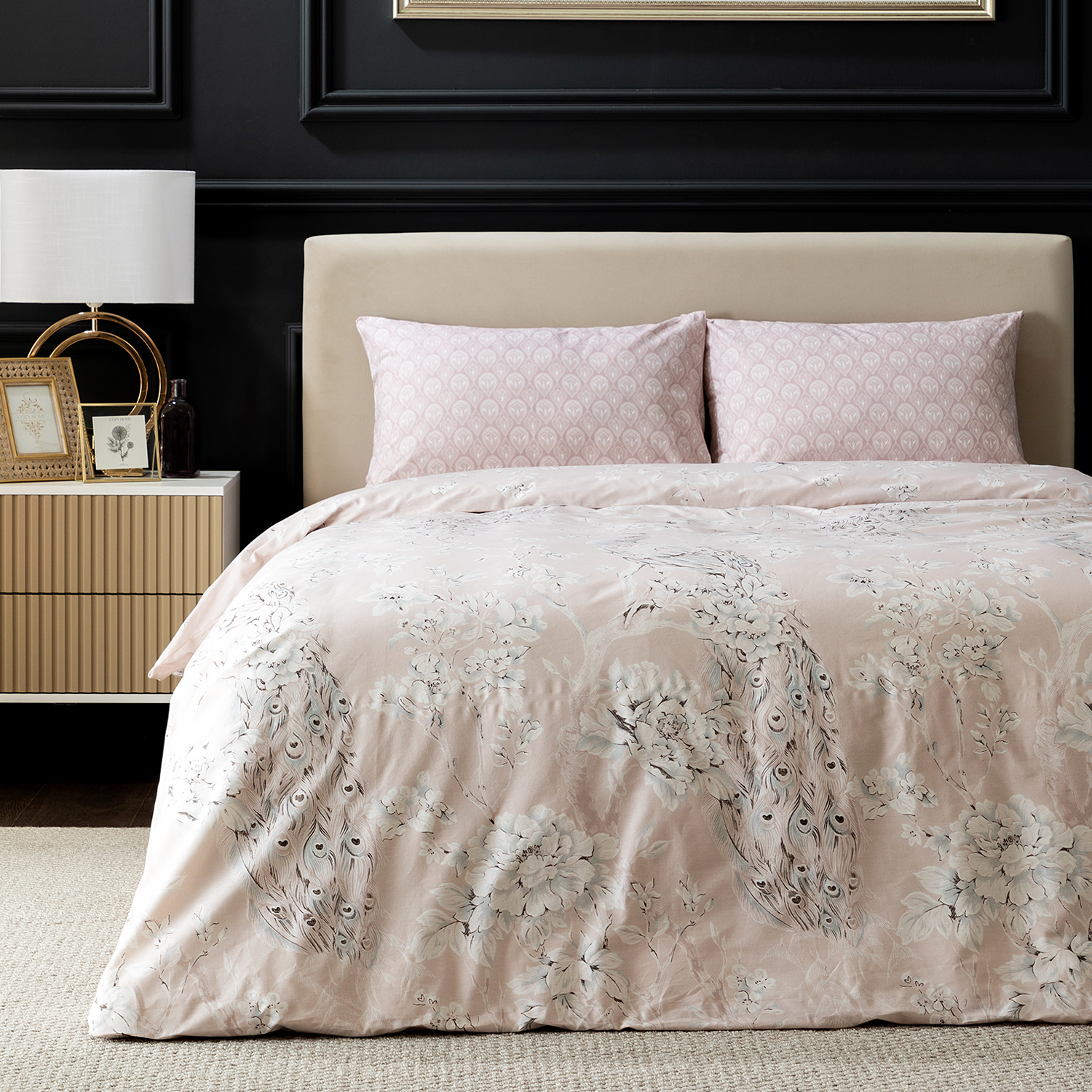 Постельное белье Giardino, бежевое - фото № 7