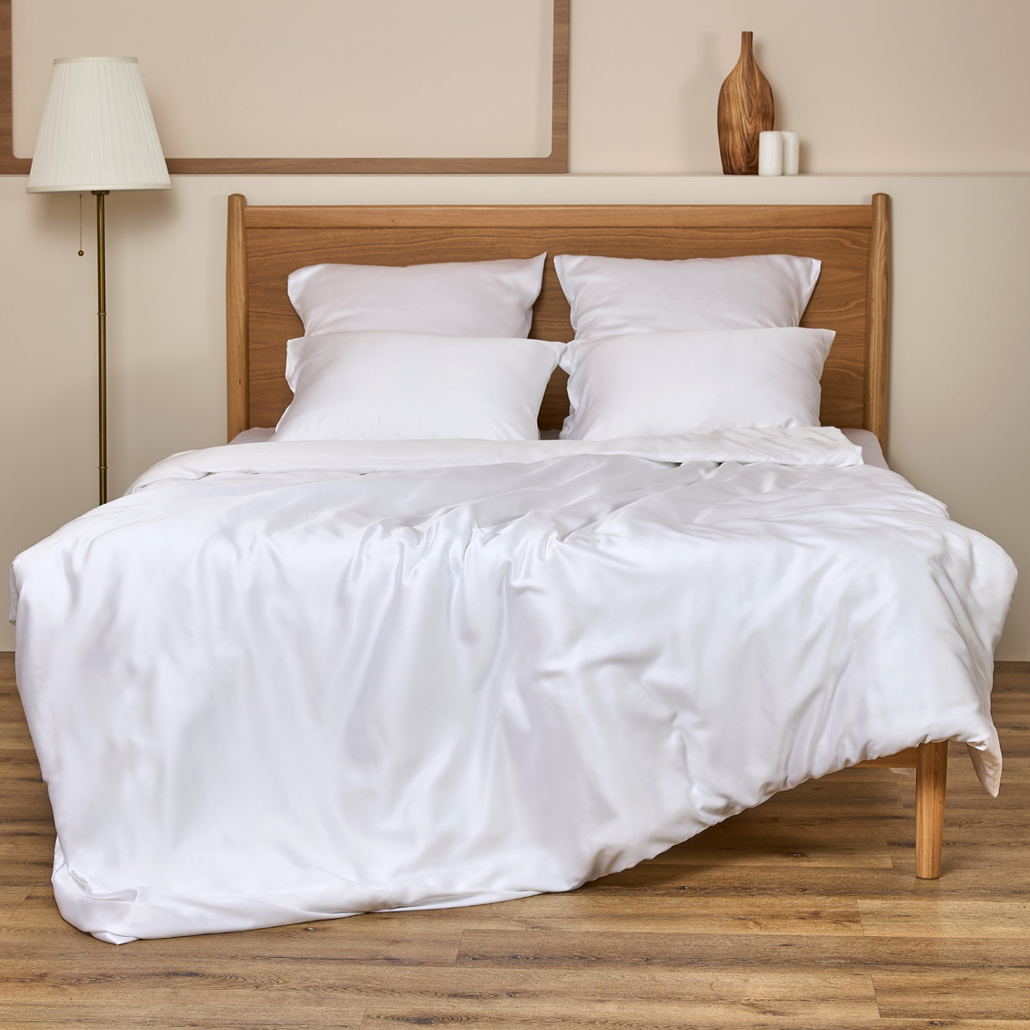 Постельное белье White, тенсель - фото № 4