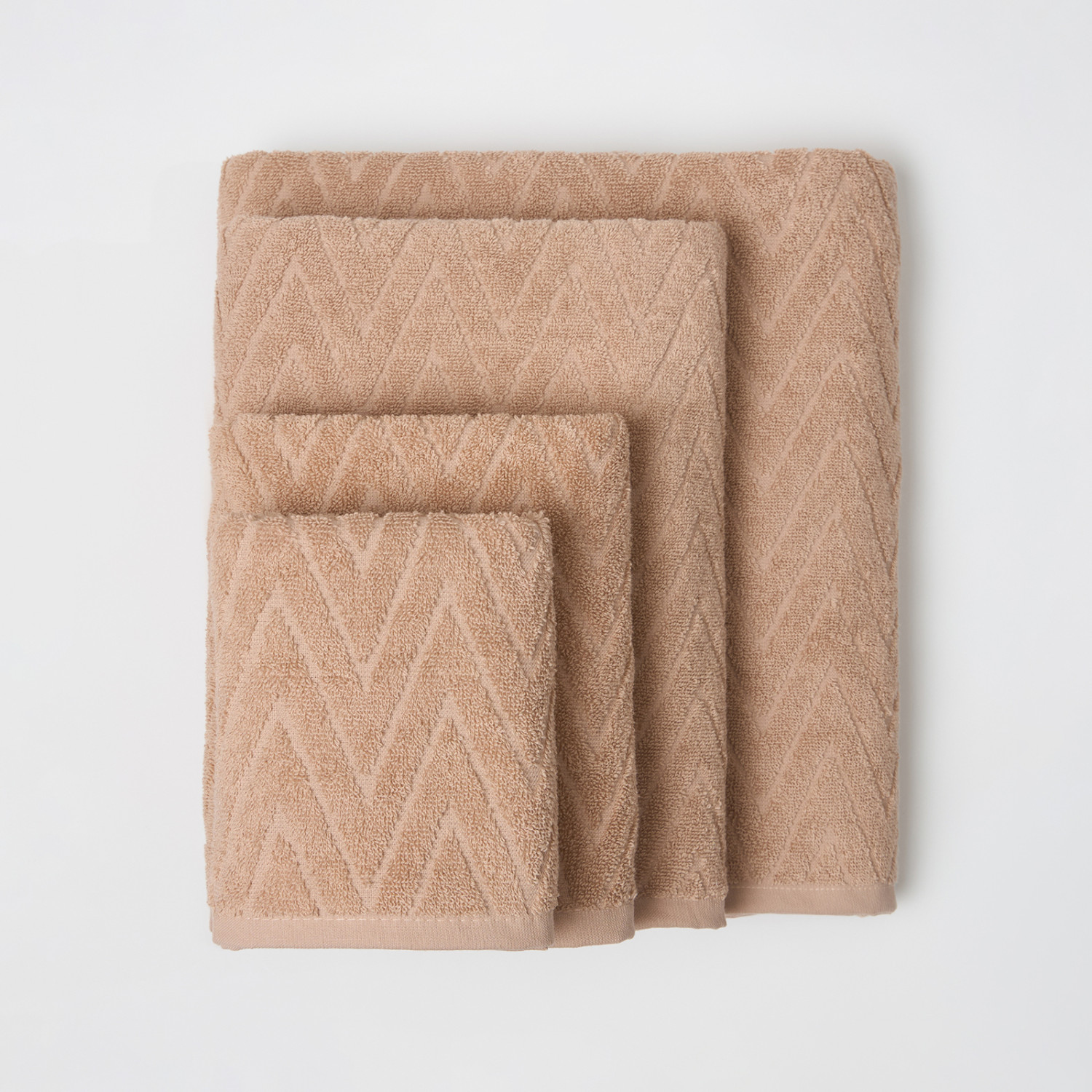 Полотенце махровое Зигзаг/Zigzag, кофе - фото № 6