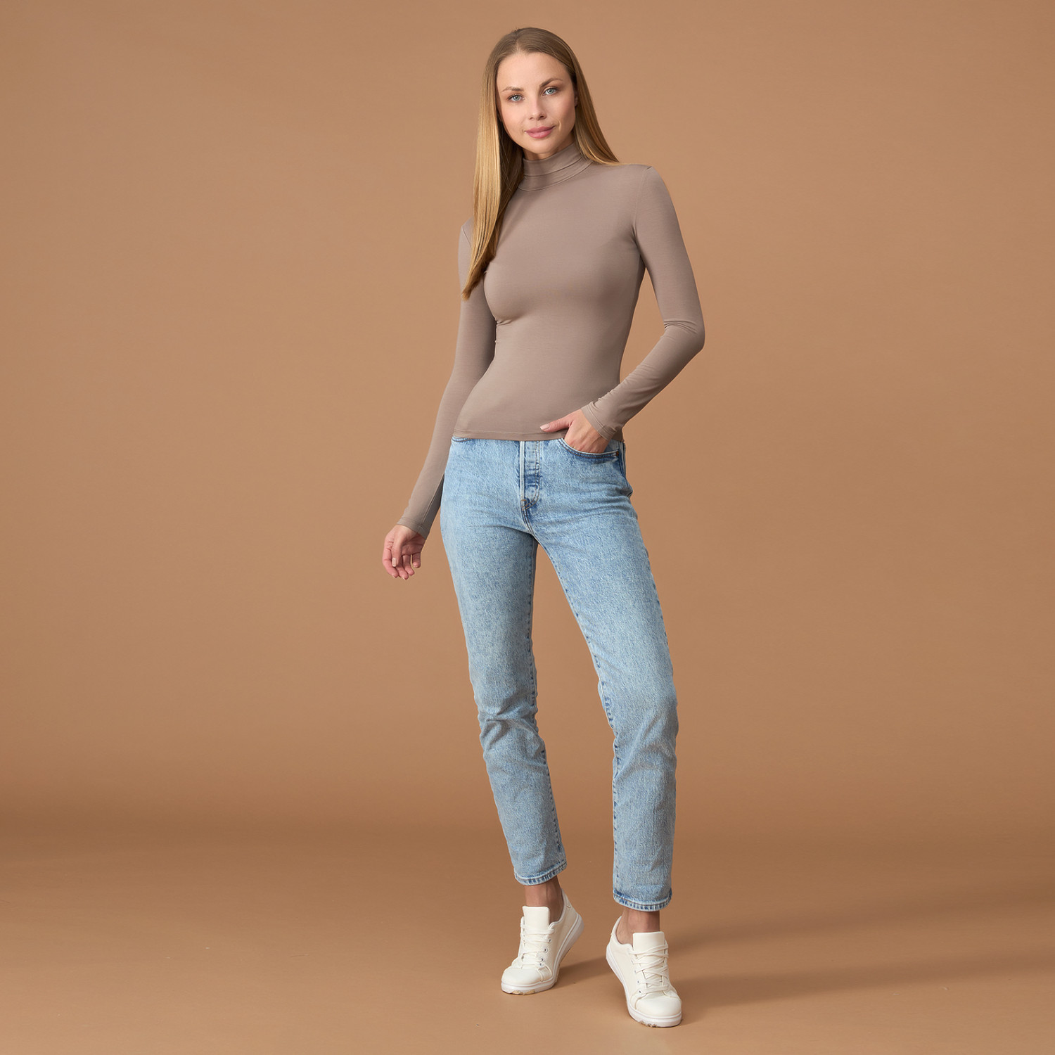 Водолазка Everyday, кофе - фото № 2